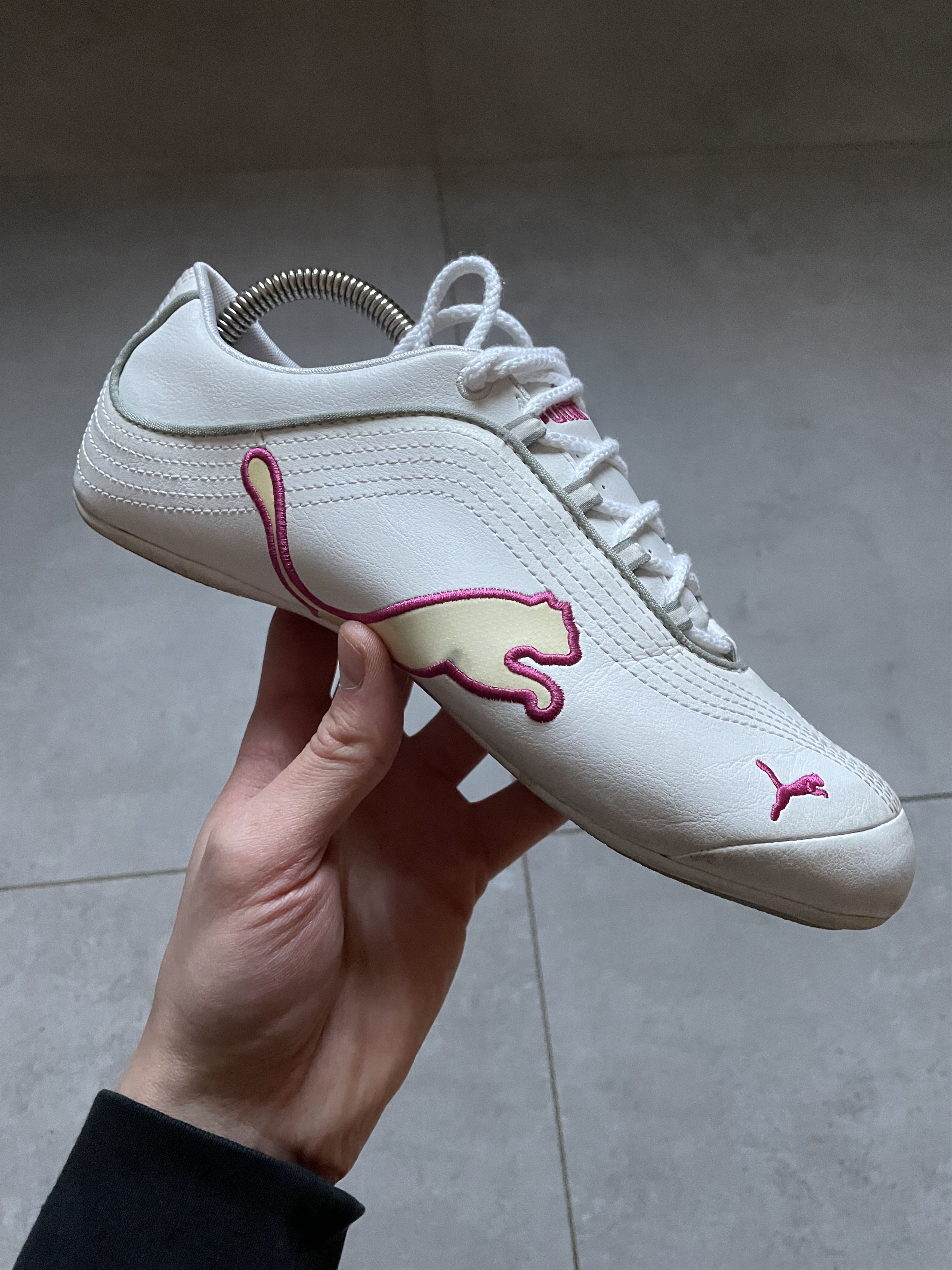 Avant Garde × Puma × Sneakers VINTAGE Y2K PUMA WHITE PINK LEATHER 