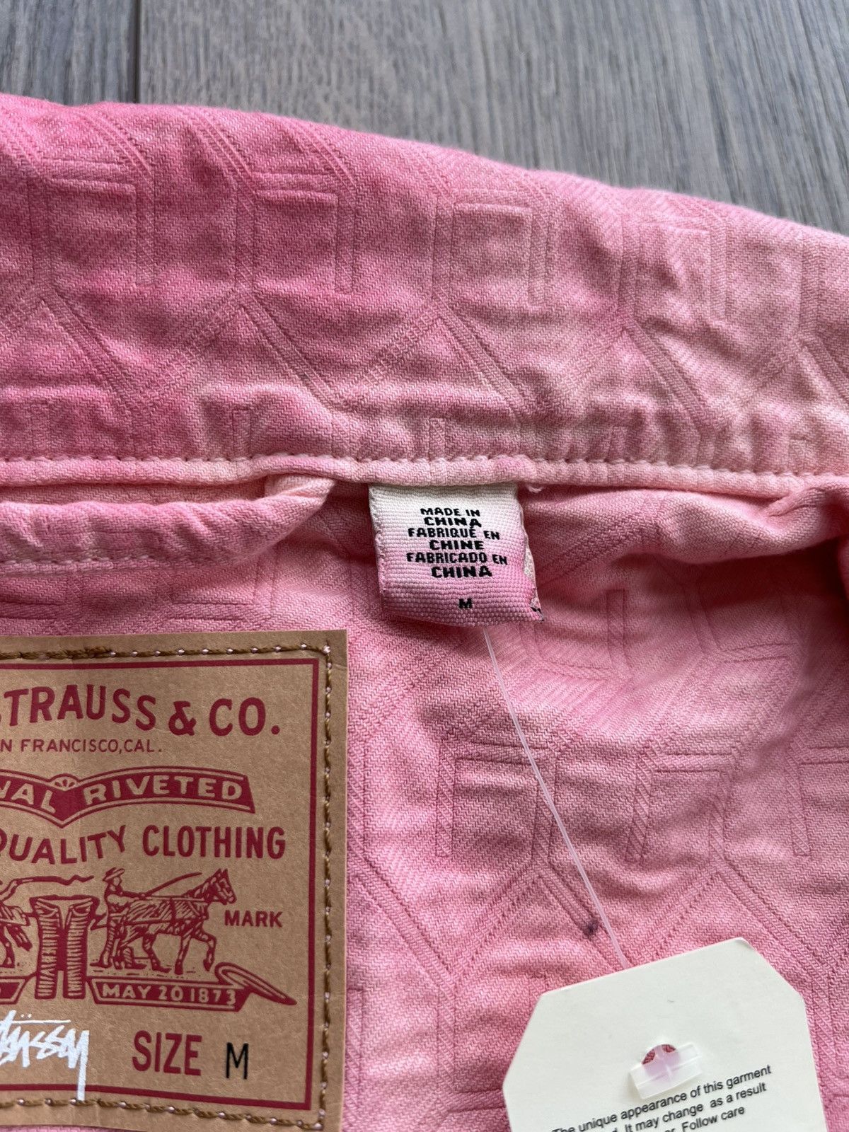 Levi's × Stussy Stussy x Levi’s Jacquard Type 2 Trucker Jacket Pink Medium Size US M / EU 48-50 / 2 - 8 Thumbnail