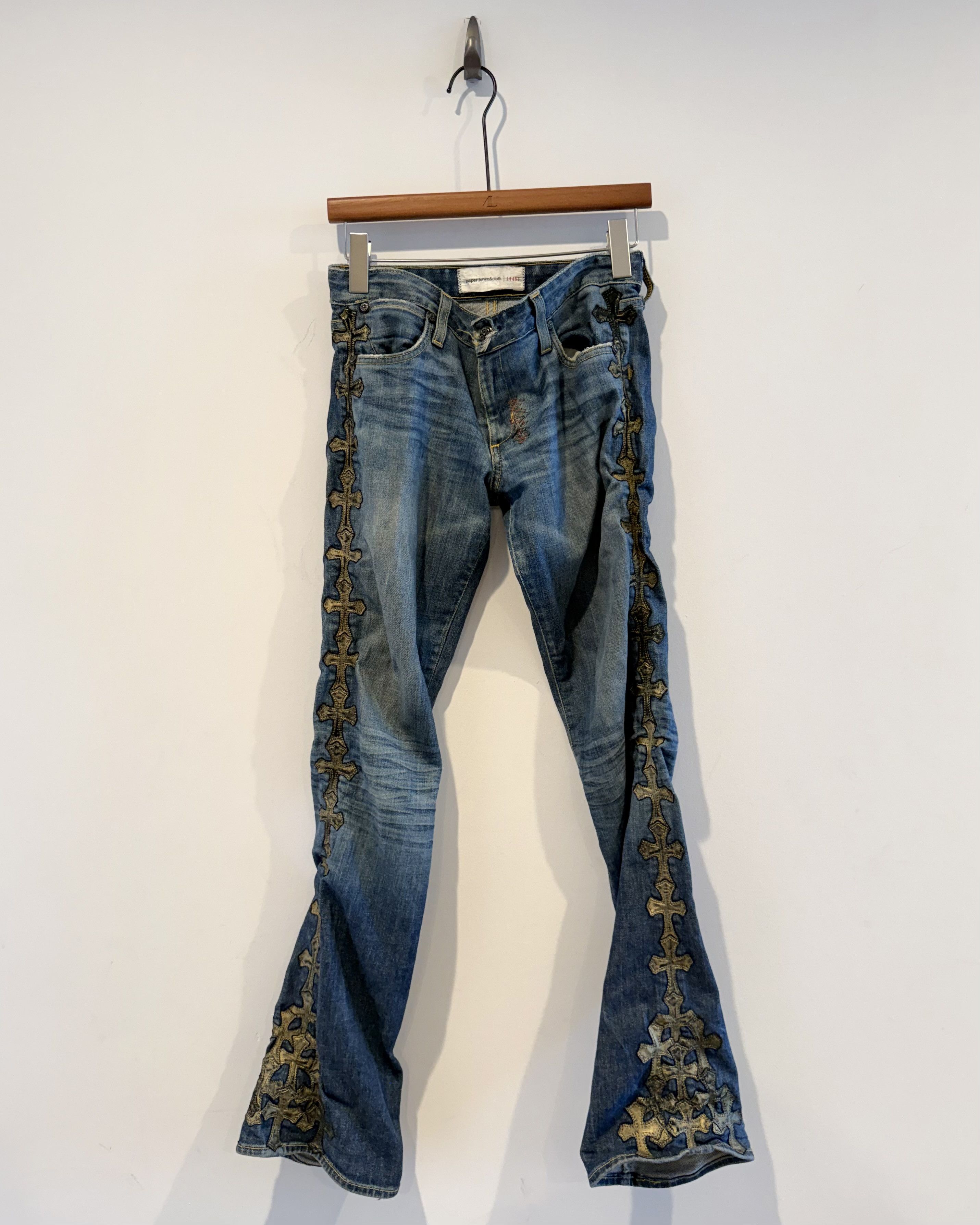 Chrome Hearts Chrome Hearts Gold Leather Patches Jeans Denim Size US 26 / EU 42 - 1 Thumbnail