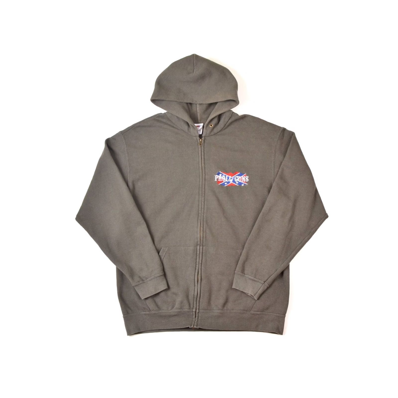 Fruit Of The Loom Fruit of the Loom Proll Guns Satans Prophecy Is Done Vintage Hoodie L Mens Gray 80% Cotton 20% Polyester Size US L / EU 52-54 / 3 - 3 Thumbnail
