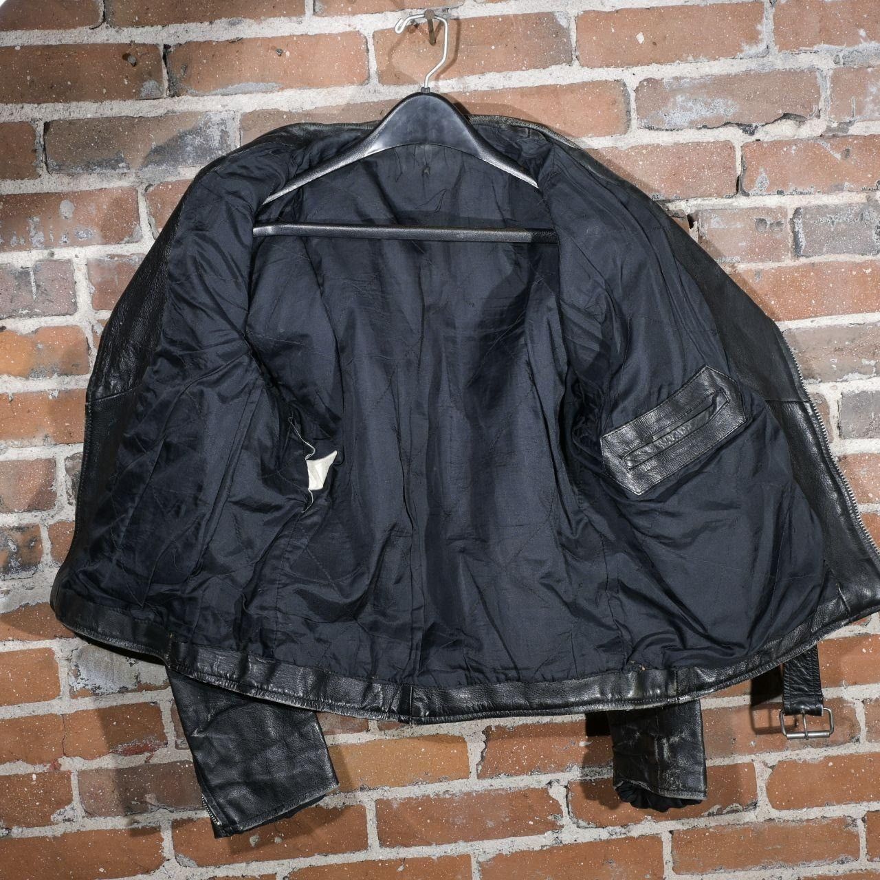 Vintage Vintage Double Rider Leather Motorcycle Jacket Black Thick L Size US M / EU 48-50 / 2 - 4 Thumbnail