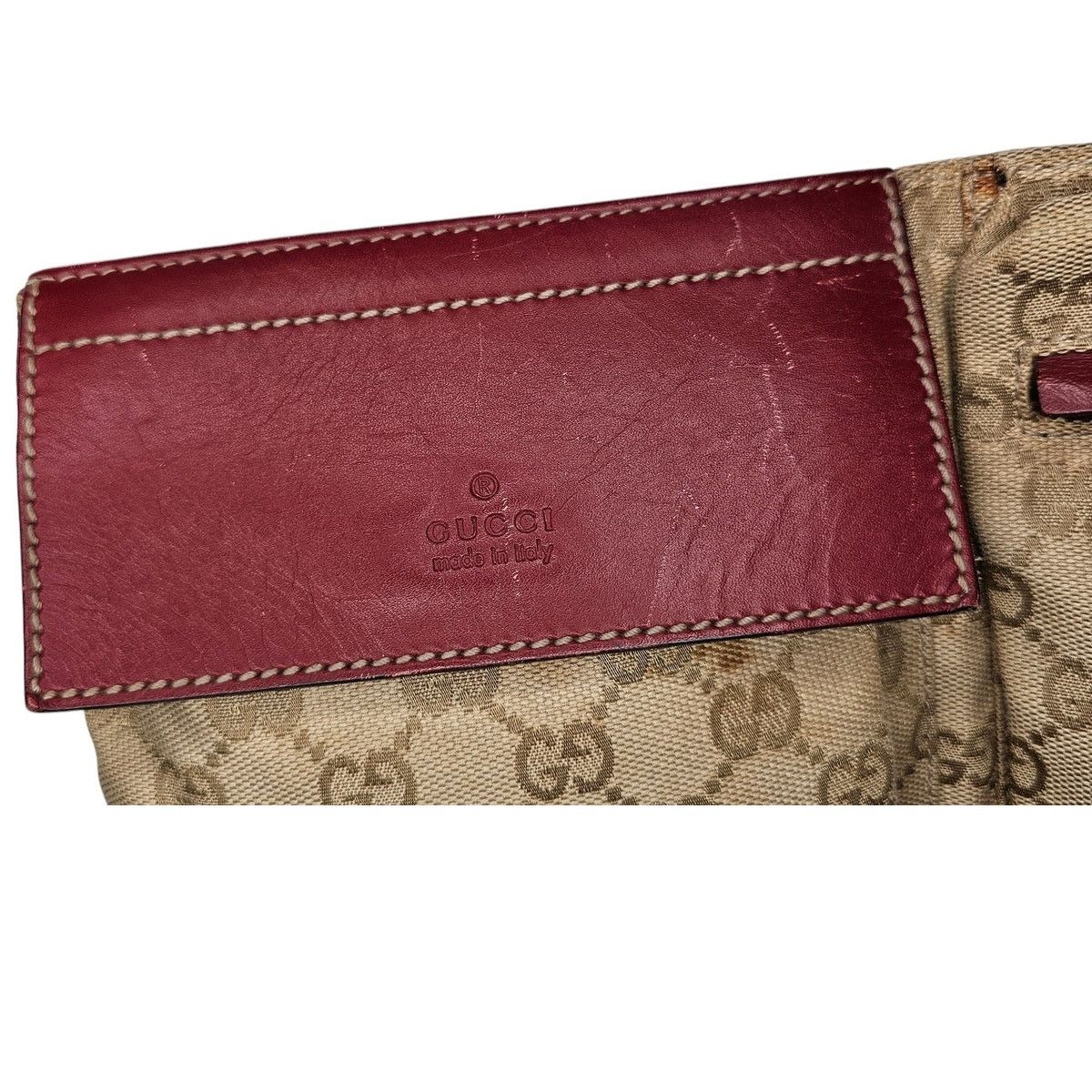 Gucci Gucci Pre-Owned GG Canvas & Leather Double Pocket Belt Bag Size ONE SIZE - 18 Thumbnail