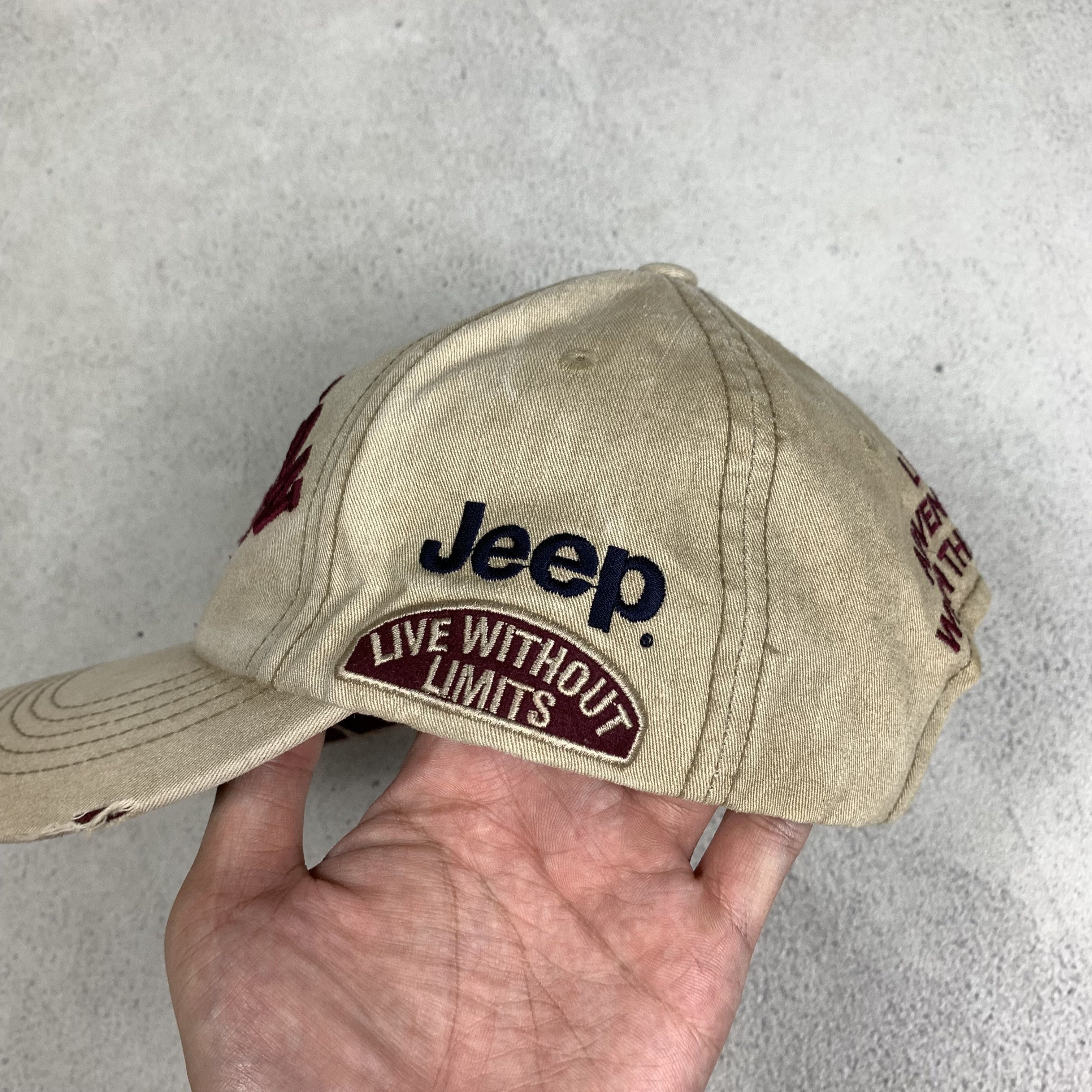 Vintage Jeep Distressed Hat Cap American Rugged Y2K Size ONE SIZE - 4 Thumbnail