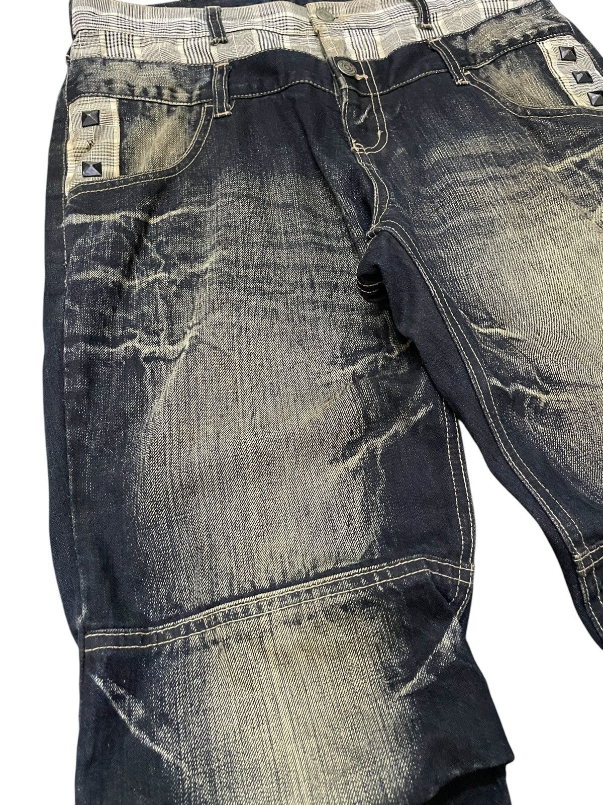 PPFM PPFM Booze & Pills & Powders Double Waist Mud Wash Jeans Size US 32 / EU 48 - 13 Thumbnail
