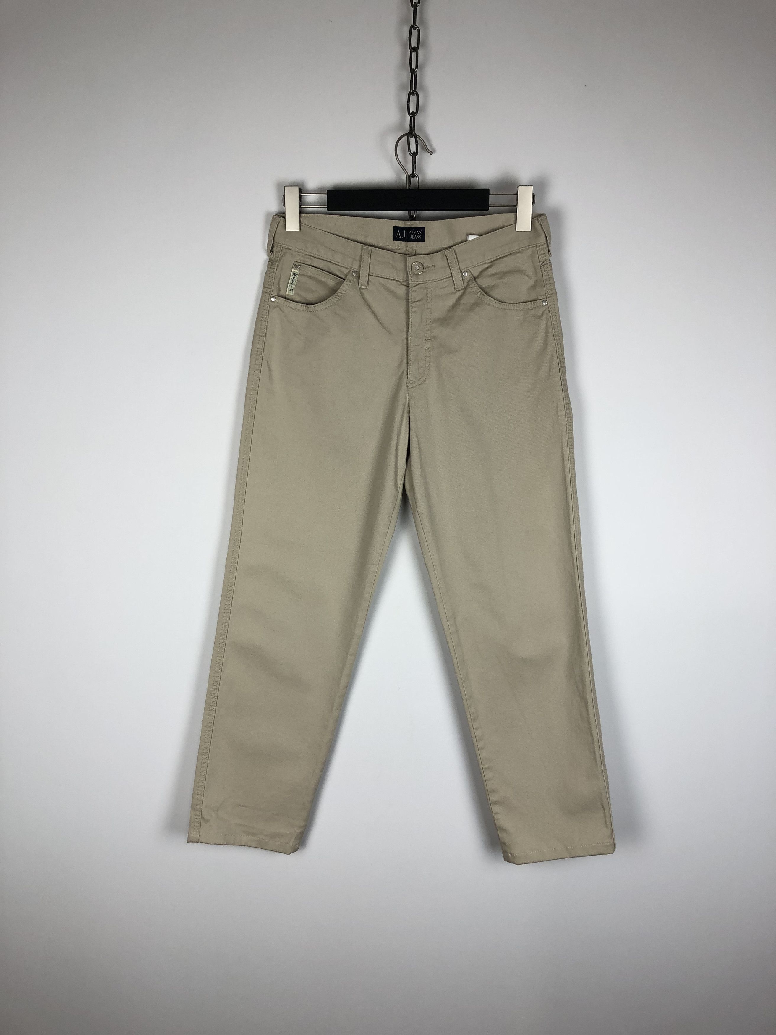 Armani Armani Jeans Chino Pants Back Logo Beige size 30x29 Size US 30 / EU 46 - 1 Thumbnail
