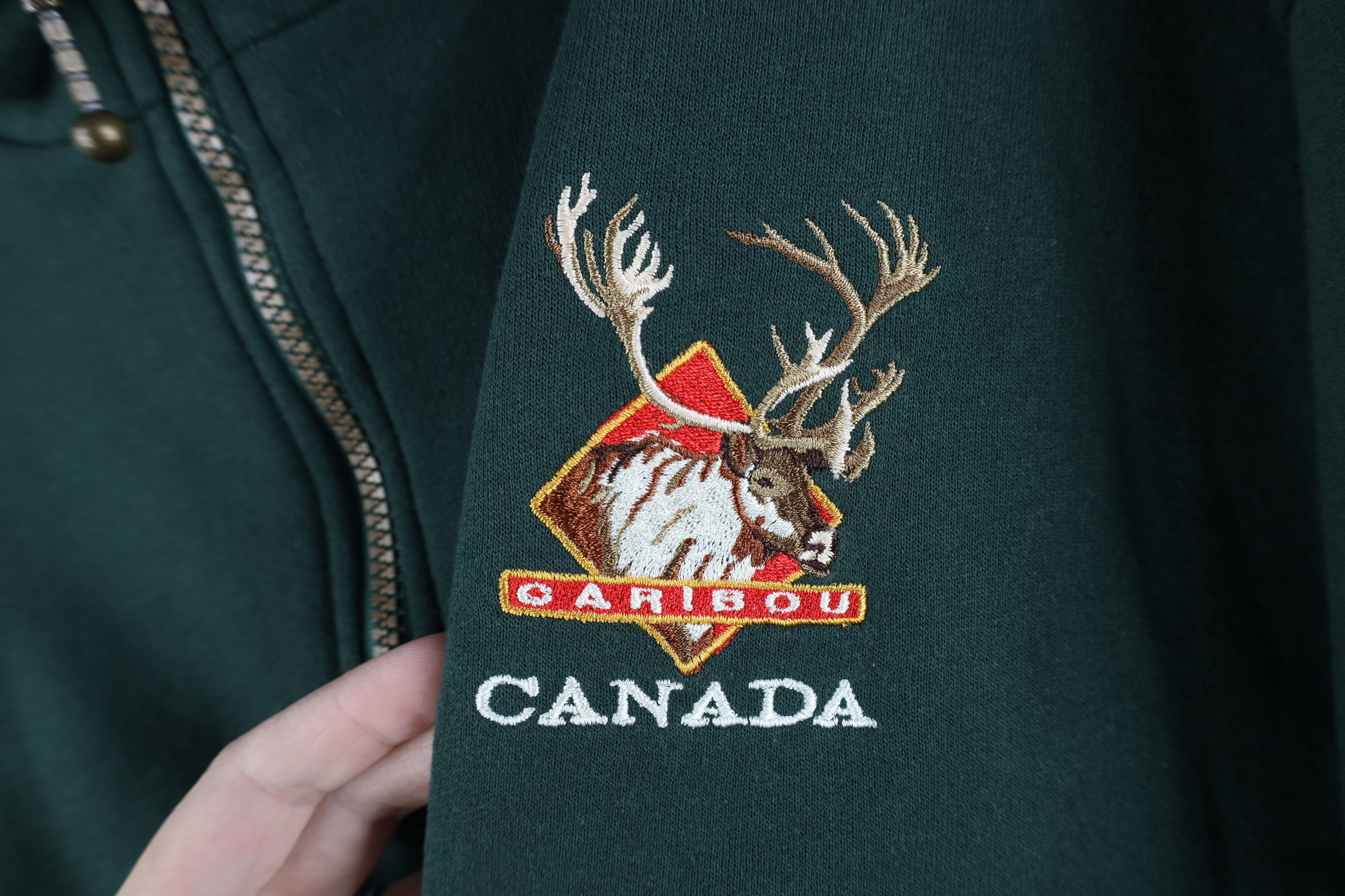 Vintage Vintage 90s Streetwear Canada Half Zip Sweatshirt Green Size US L / EU 52-54 / 3 - 4 Thumbnail