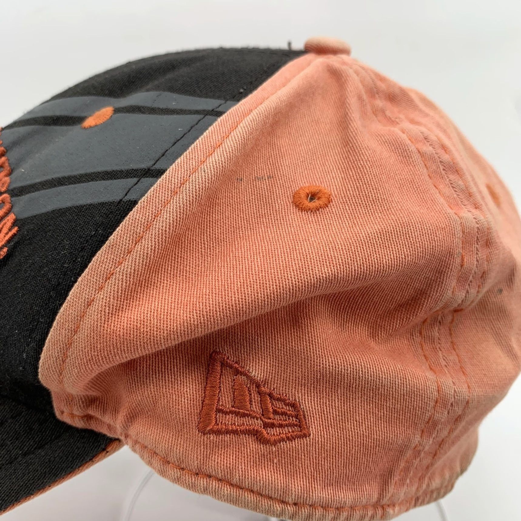 Harley Davidson Harley-Davidson Hat Cap Fitted Mens Small Black Orange Skull New Era 39THIRTY Size ONE SIZE - 4 Thumbnail