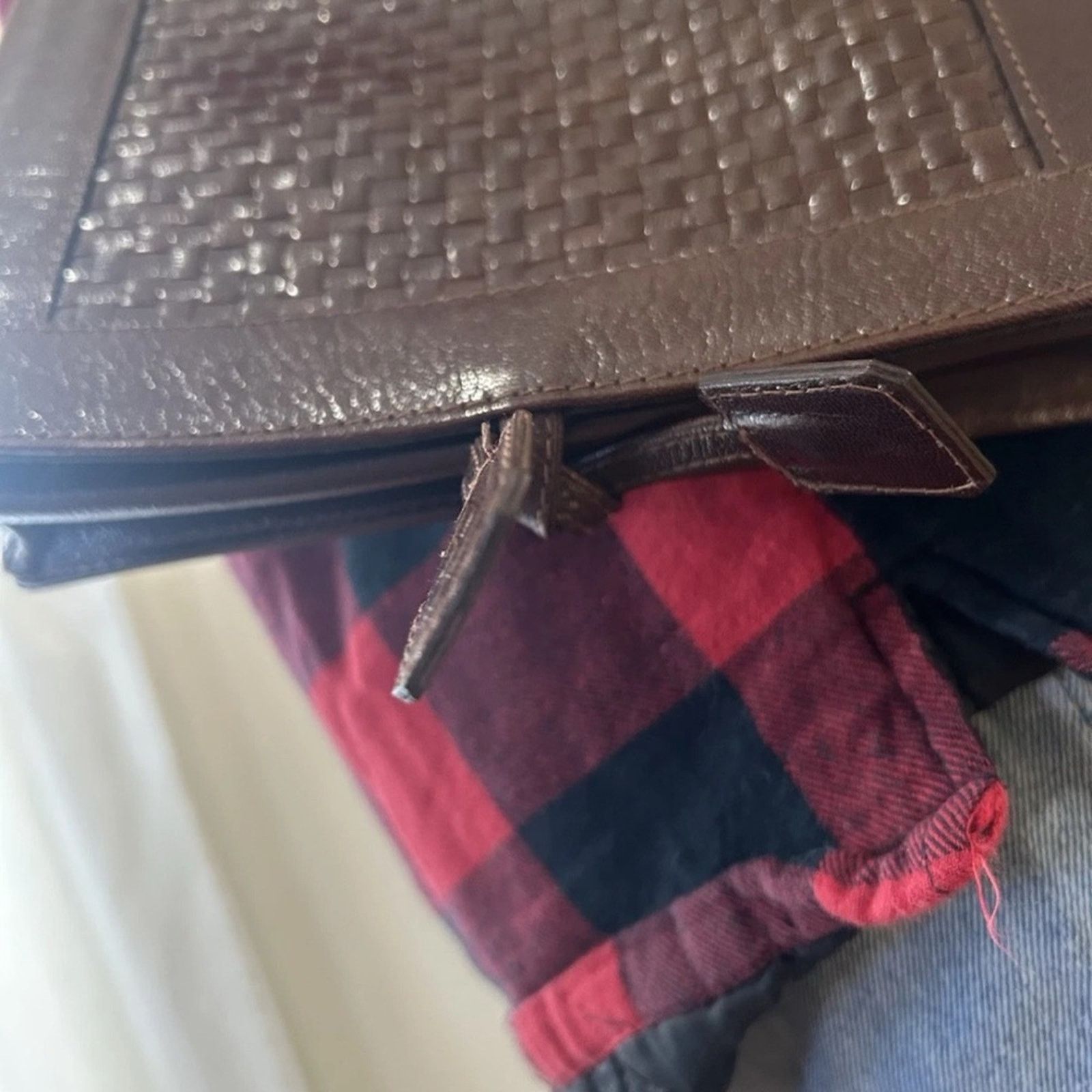 Fendi Fendi Brown Woven Leather Bag Size ONE SIZE - 5 Thumbnail
