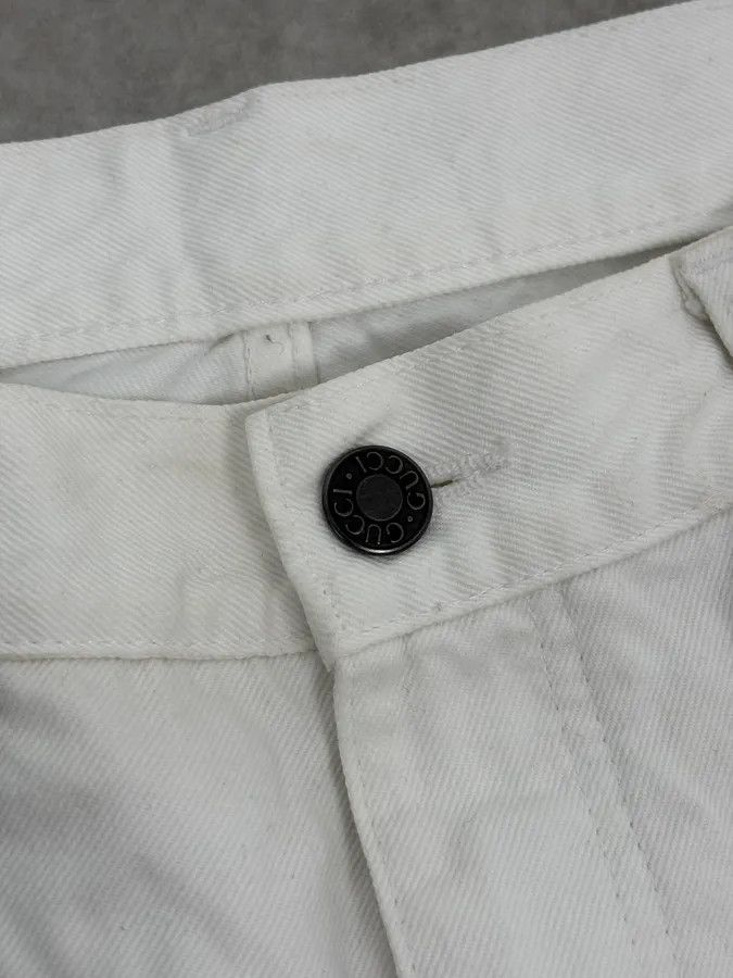 Gucci 2000s Gucci White Minimalist Denim Jeans Size US 32 / EU 48 - 10 Thumbnail