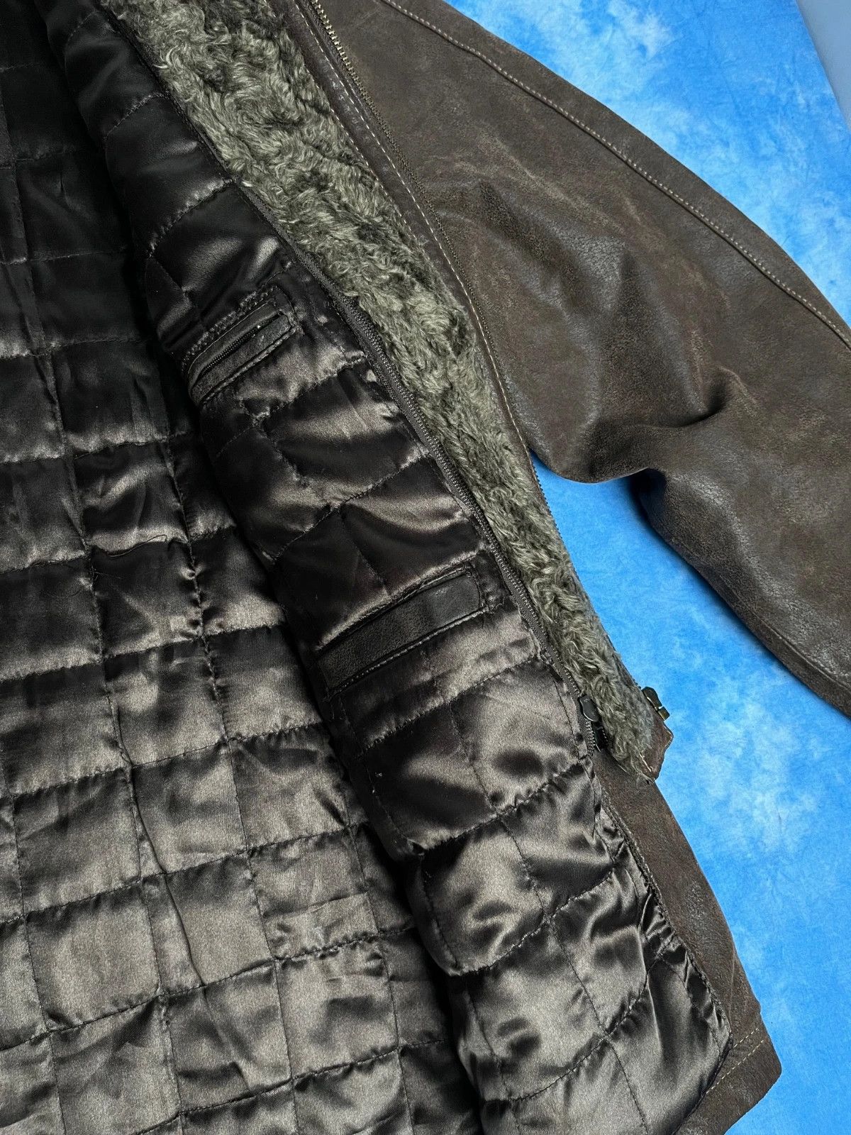 Vintage Vintage Avant Garde Leather Jacket Japan Style with Faux Fur Size US M / EU 48-50 / 2 - 8 Thumbnail