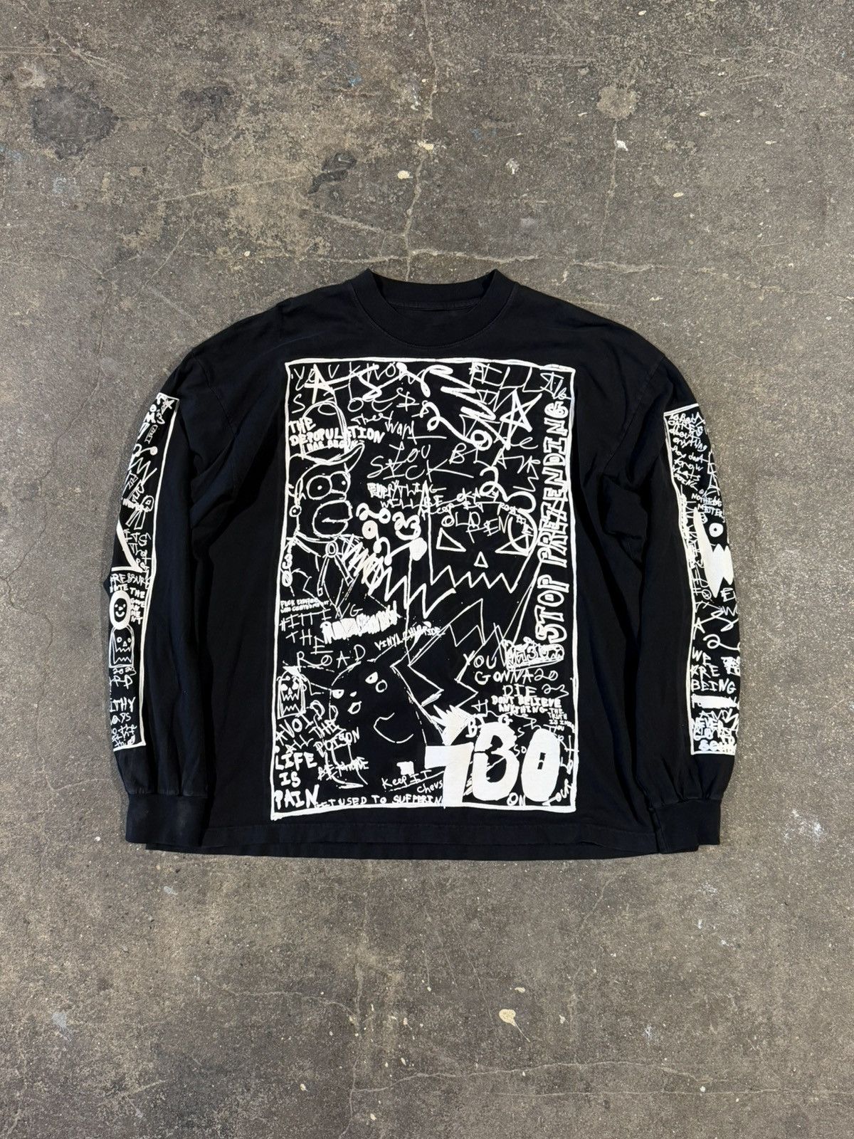 Asspizza Asspizza 2023 Puff Print L/S Tee Size US XL / EU 56 / 4 - 1 Thumbnail