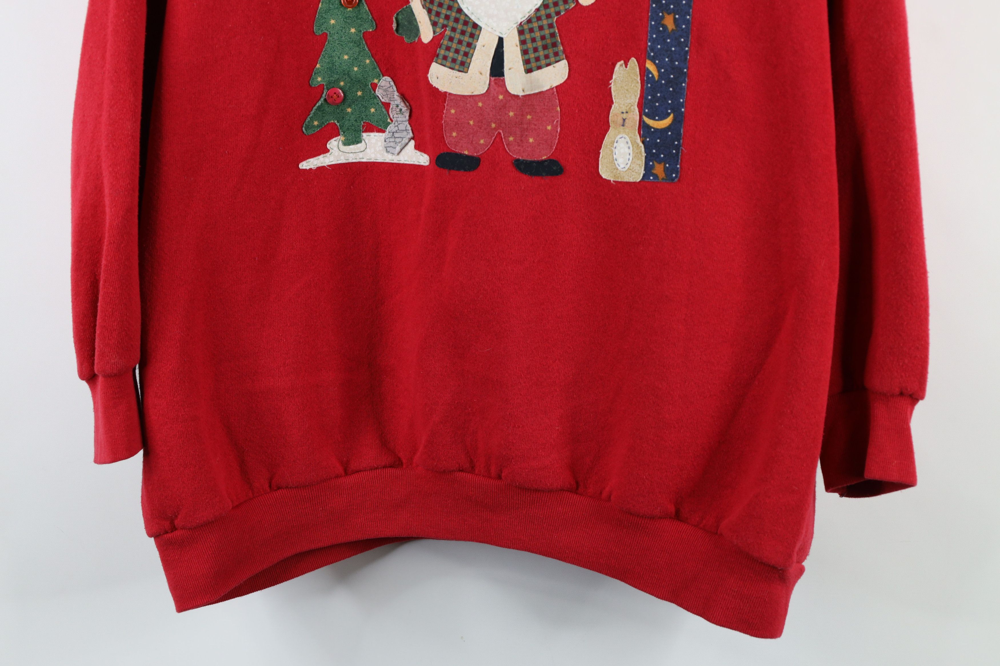 Vintage Vintage 90s Streetwear Christmas Santa Claus Sweatshirt USA Size 3XL / US 20-22 - 3 Thumbnail