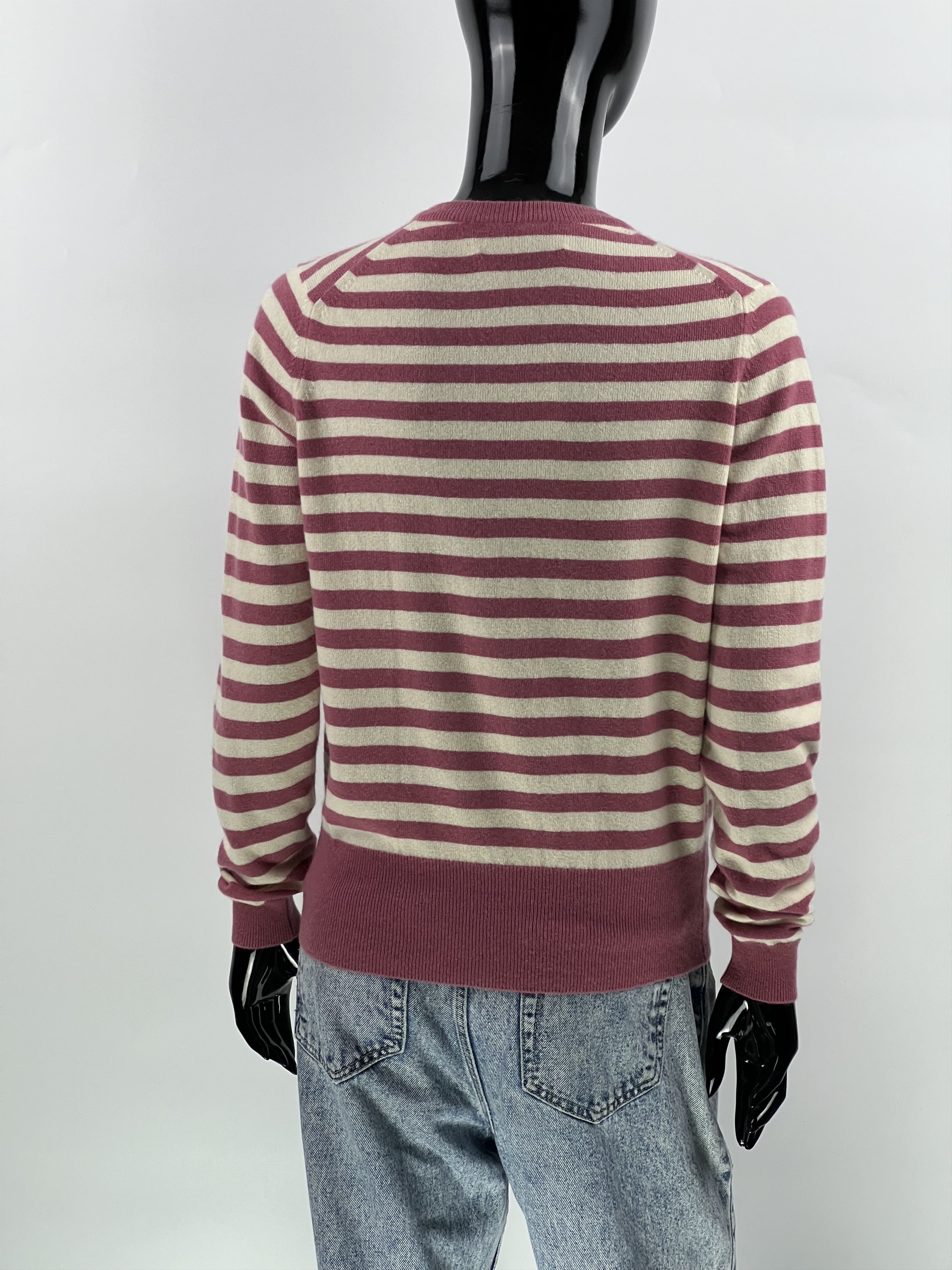 Ballantyne Ballantyne Vintage 100% Pure Cashmere Striped Cardigan Size S / US 4 / IT 40 - 2 Thumbnail