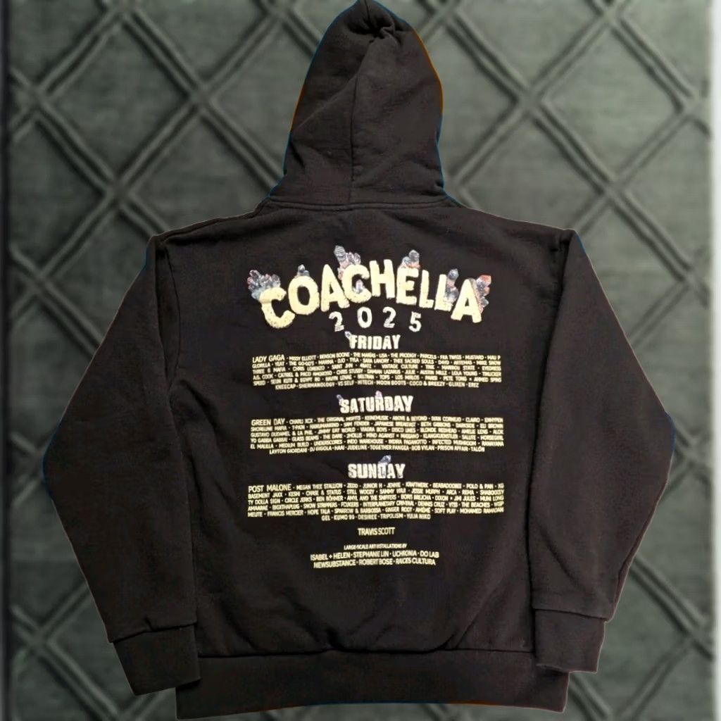 Travis Scott Coachella 2025 Hoodie Music Festival Travis Scott Sweatshirt Puff Large Mens Size US L / EU 52-54 / 3 - 1 Thumbnail