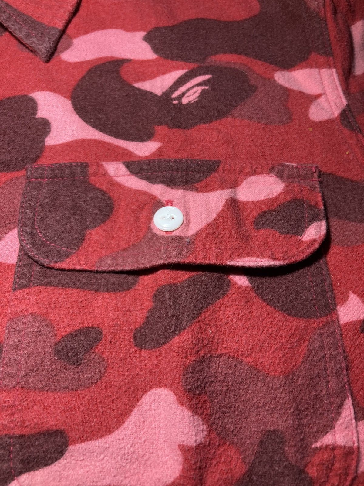 Bape 2010 Bape Red Full Camo Button Up Pirate Nigo OG Size US M / EU 48-50 / 2 - 6 Thumbnail
