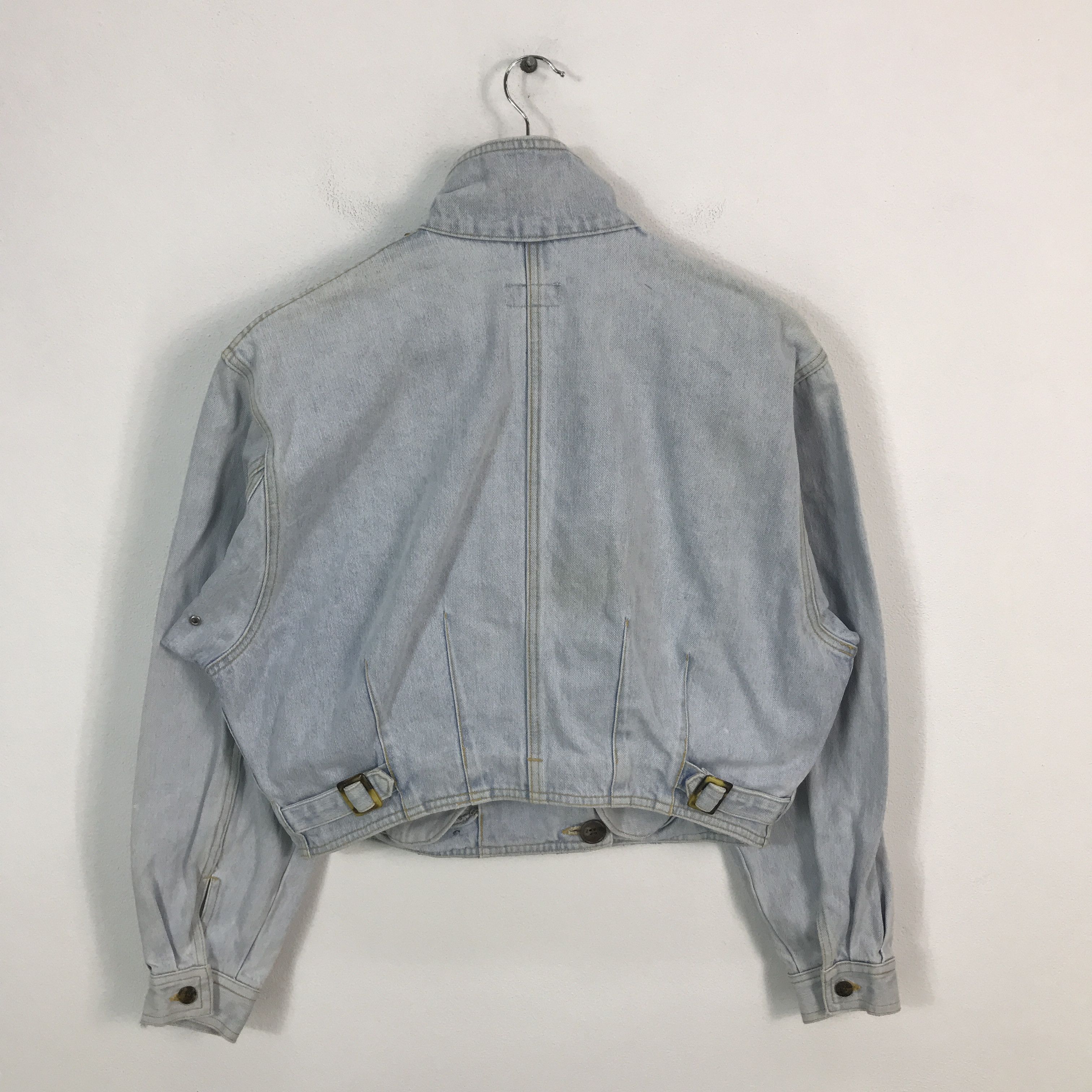 Japanese Brand Vtg paninaro Japan denim cropped design jacket Size US L / EU 52-54 / 3 - 2 Thumbnail