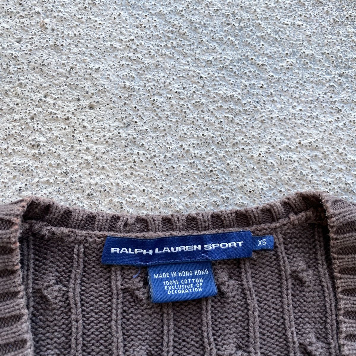 Polo Ralph Lauren Vintage 90s Y2K Ralph Lauren Cable Knit sweater USA Brown Size S / US 4 / IT 40 - 5 Thumbnail