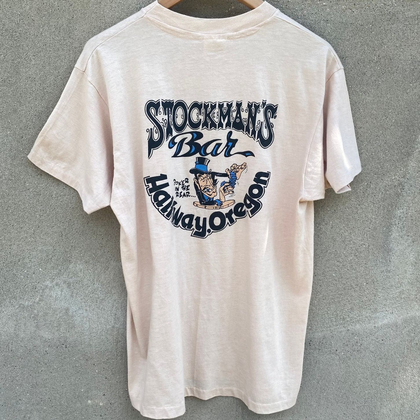 Hanes × Vintage Vintage Stockman's Bar Raunchy Comedy Poker Western T Shirt Size US L / EU 52-54 / 3 - 2 Thumbnail