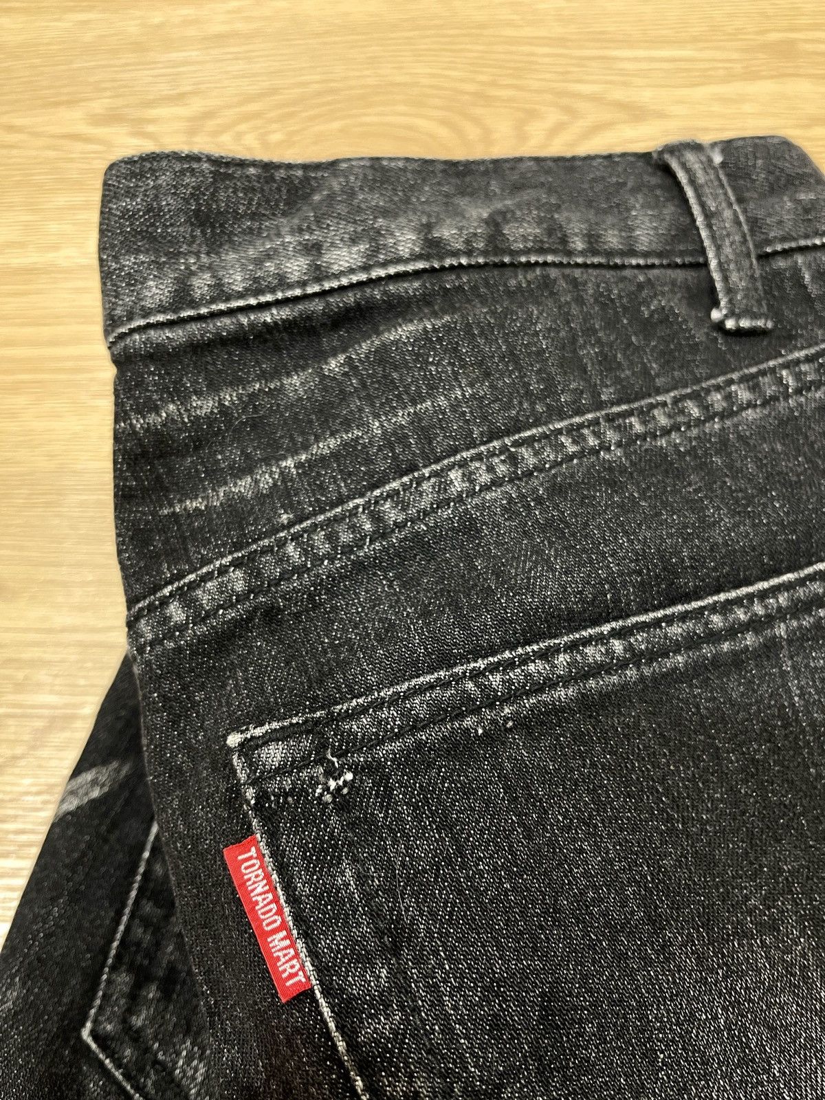 Tornado Mart Tornado Mart Black Washed Flare Denim Size US 30 / EU 46 - 9 Thumbnail