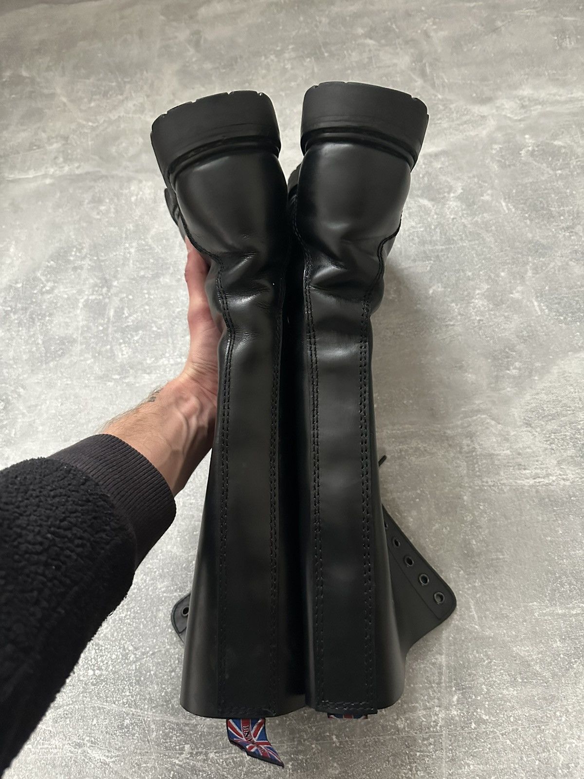 Japanese Brand Vintage Avant Garde Invader England combat leather boots Size US 8.5 / EU 41-42 - 10 Thumbnail