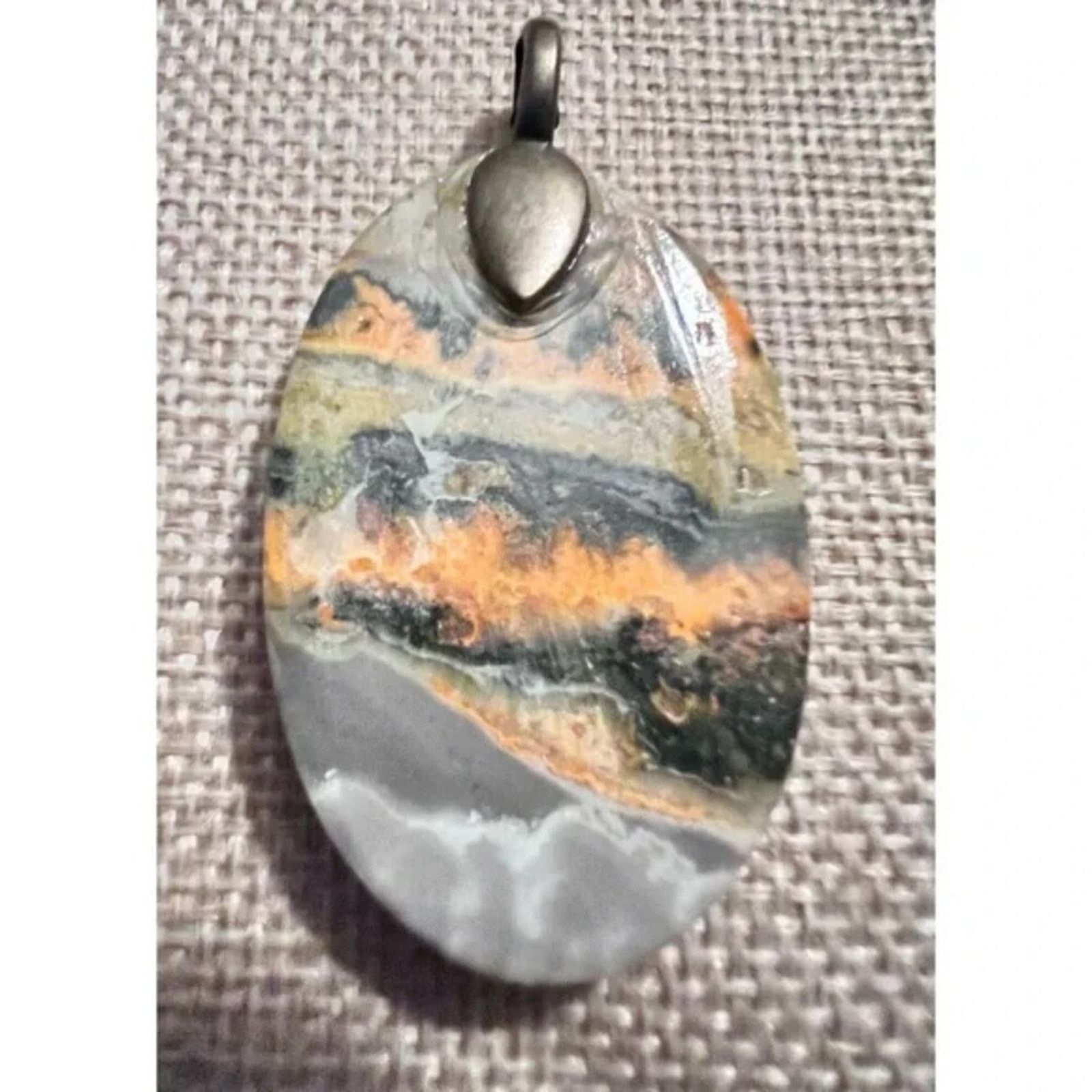 Other Bumble Bee Jasper Pendant 2” Natural Oval Cut Stone Size ONE SIZE - 3 Thumbnail