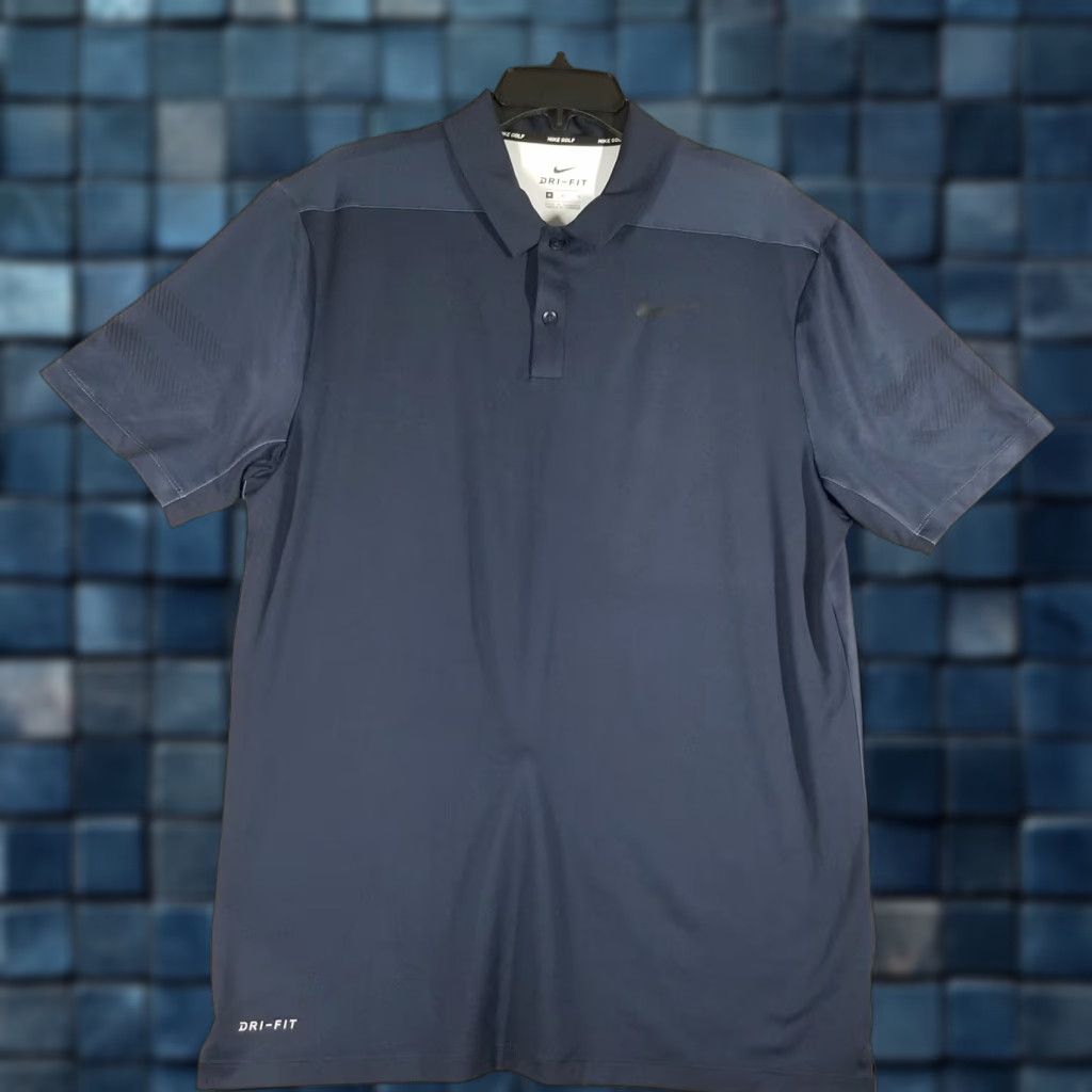 Nike Nike Golf Dri-FIT Polo Shirt Mens Medium Blue Performance Swoosh AH5546 Sample Size US M / EU 48-50 / 2 - 1 Thumbnail