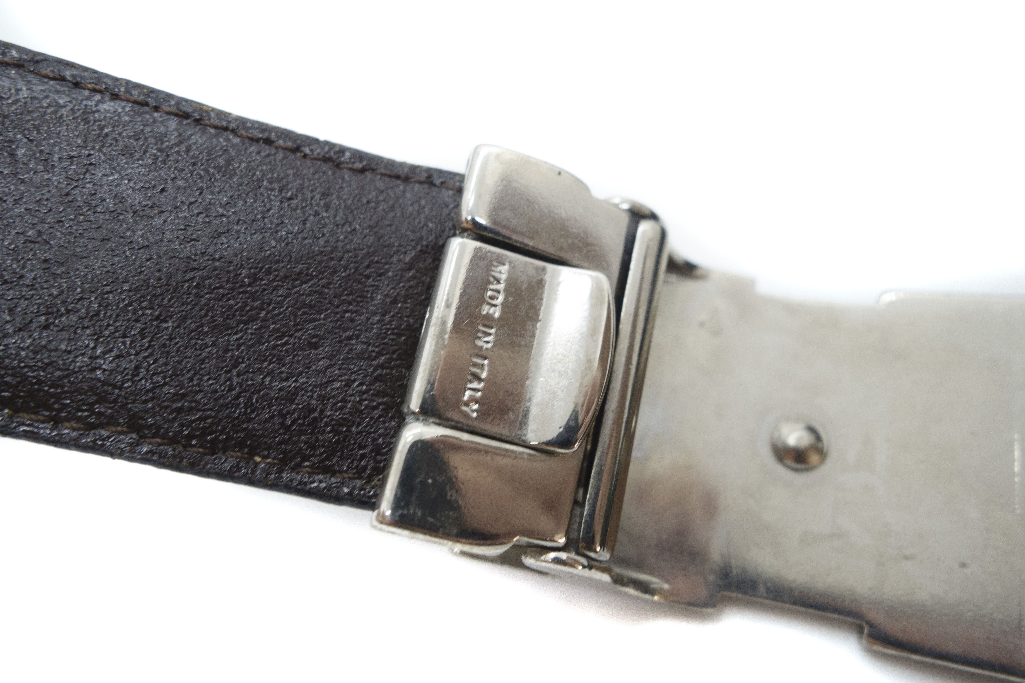 Versace 90S Logo Leather Belt Vintage Size ONE SIZE - 4 Thumbnail
