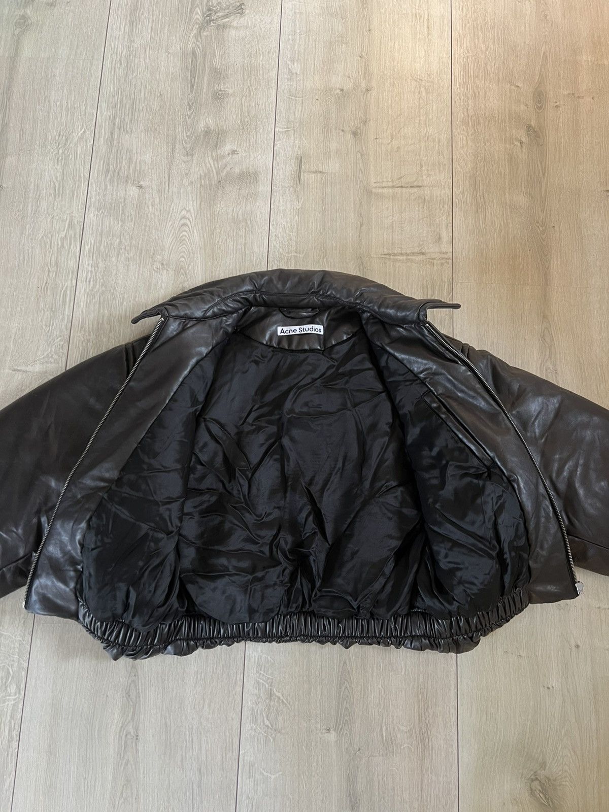 Acne Studios Acne Studios Coated Bomber Jacket – Dark Brown Size L / US 10 / IT 46 - 9 Thumbnail