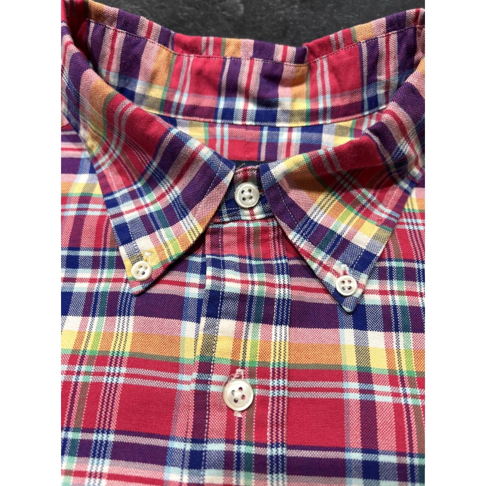 Ralph Lauren Ralph Lauren Plaid Dress Shirt Long Sleeve XL Red Yellow Blue Mens Size US XL / EU 56 / 4 - 4 Thumbnail