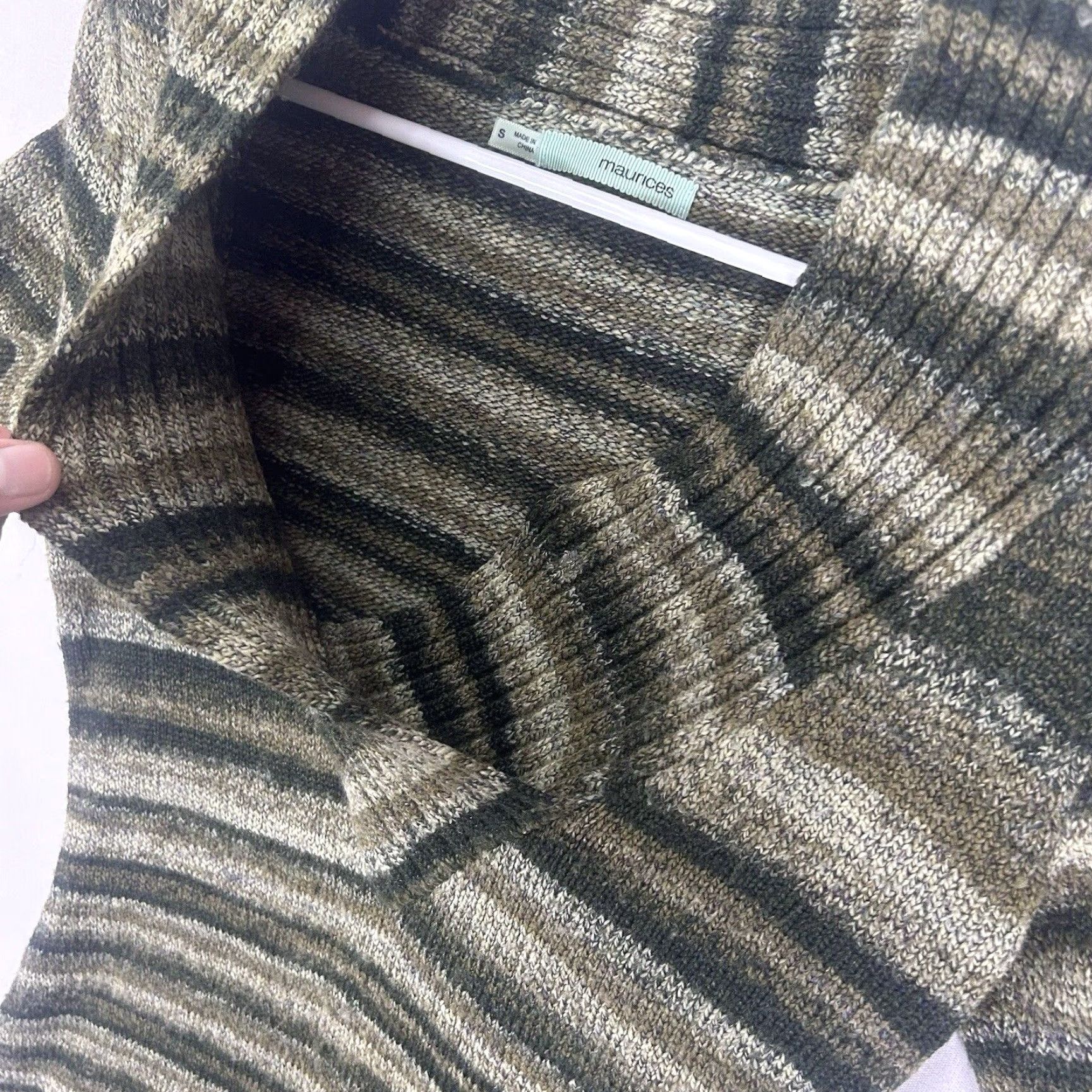 Vintage Maurices Sweater Dress Wool Knit Green Mock Neck Long Sleeve Knee Length Womens S Size S / US 4 / IT 40 - 5 Thumbnail
