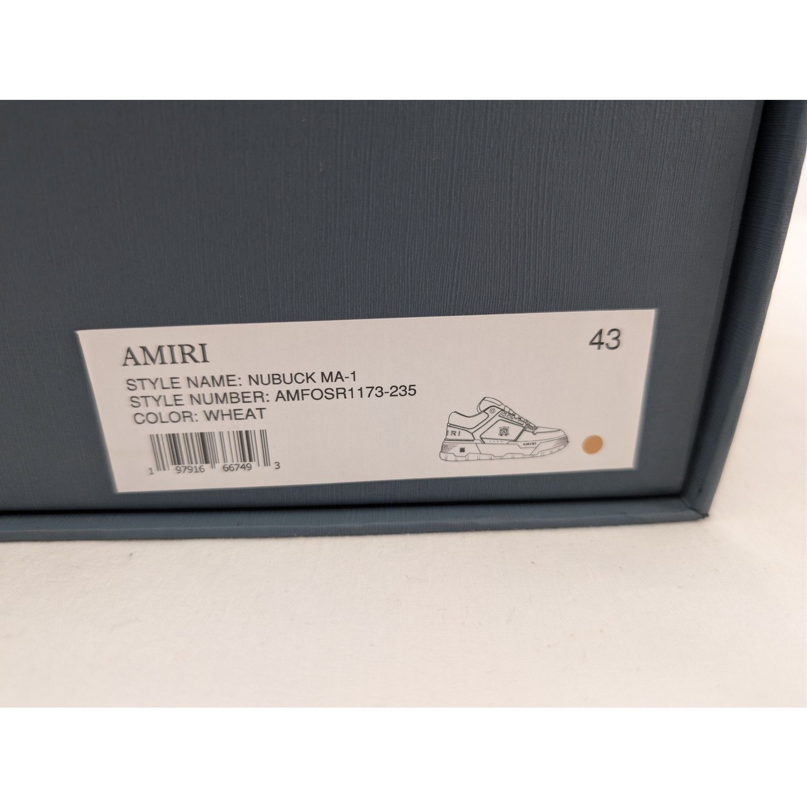 Amiri o1rshd1 Nubuck MA-1 Sneaker shoe in Wheat/Brown Size US 10 / EU 43 - 22 Thumbnail
