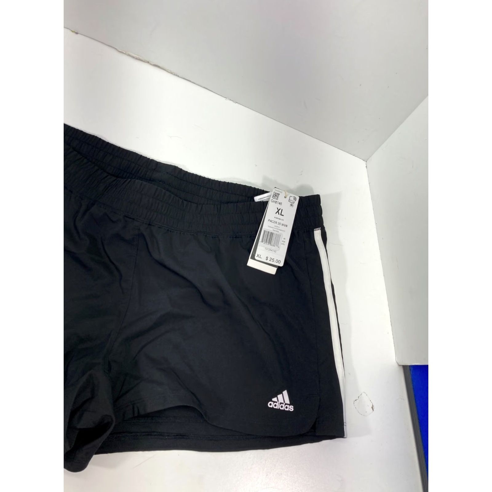 Adidas Adidas Pacer 3 Stripe Woven Shorts Womens 2XL Black Sport Gym Training NWT Size 28" / US 6 / IT 42 - 5 Thumbnail