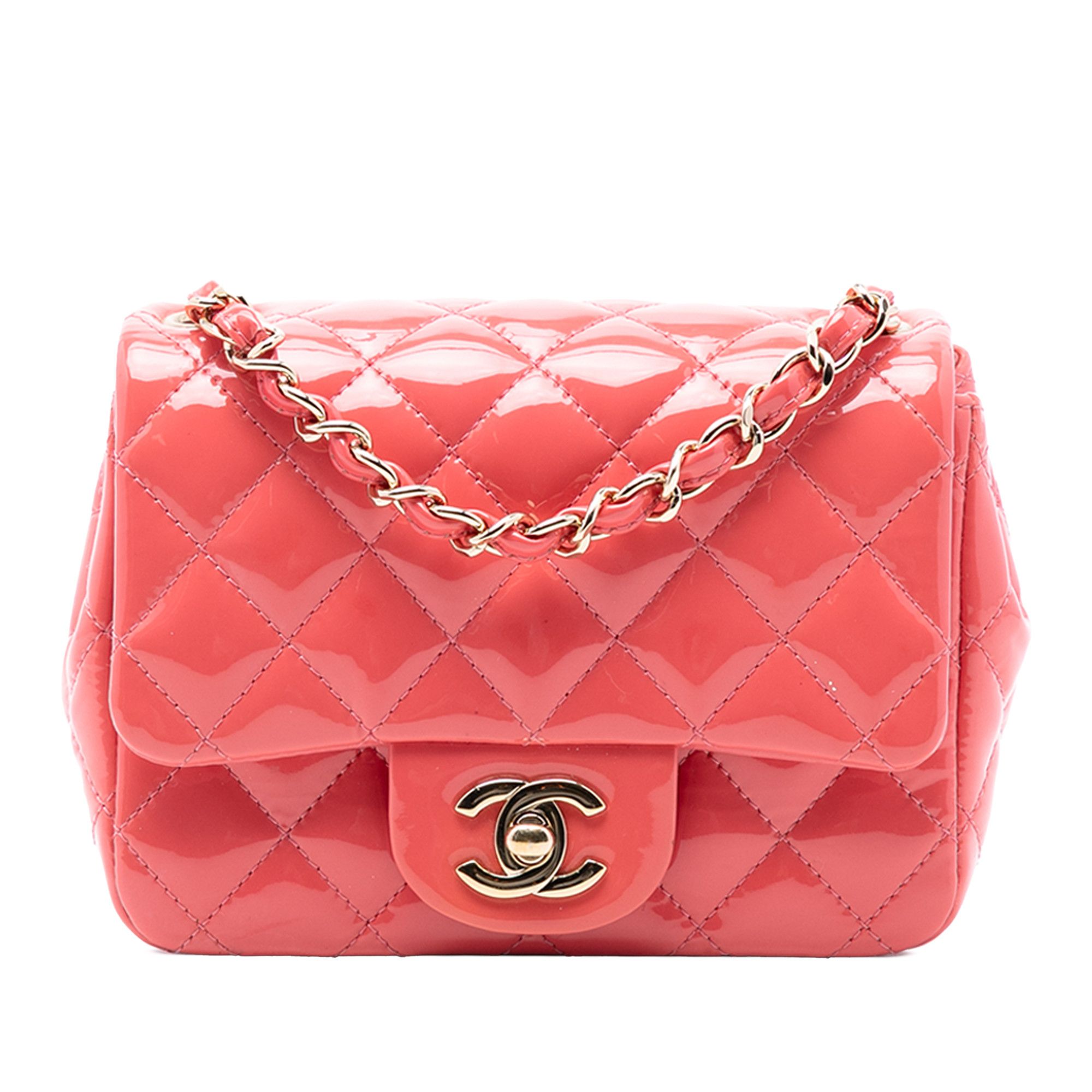 Chanel Chanel Mini Square Classic Patent Single Flap Size ONE SIZE - 1 Thumbnail
