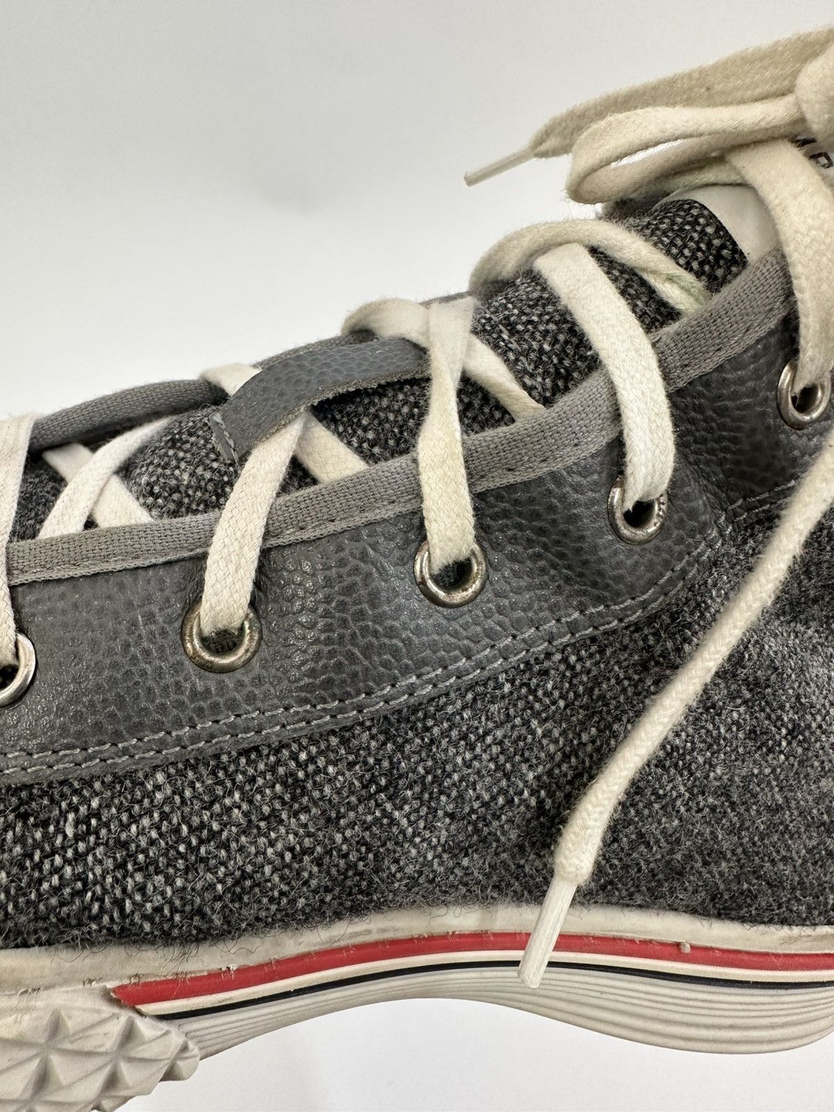 Thom Browne THOM BROWNE DONEGAL TWEED COLLEGIATE HIGH TOP SIZE 9 Size US 9 / EU 42 - 7 Thumbnail
