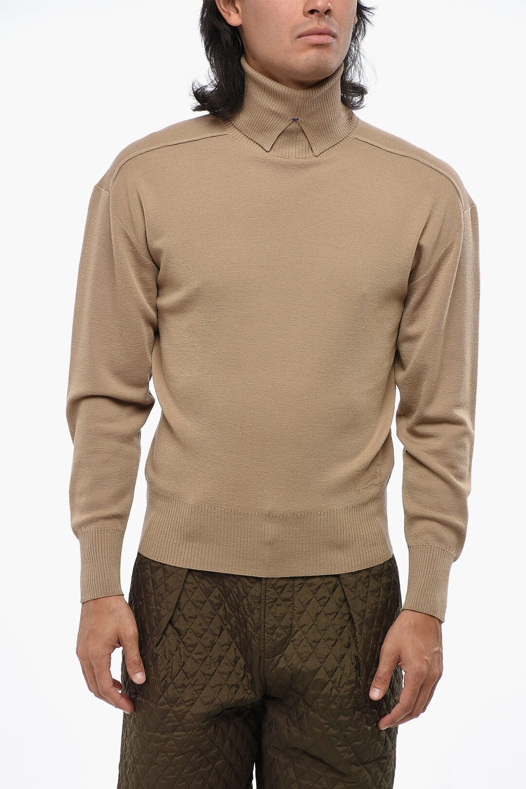 Burberry og1mm1125 Wool Turtleneck Sweater in Brown Size US S / EU 44-46 / 1 - 1 Thumbnail