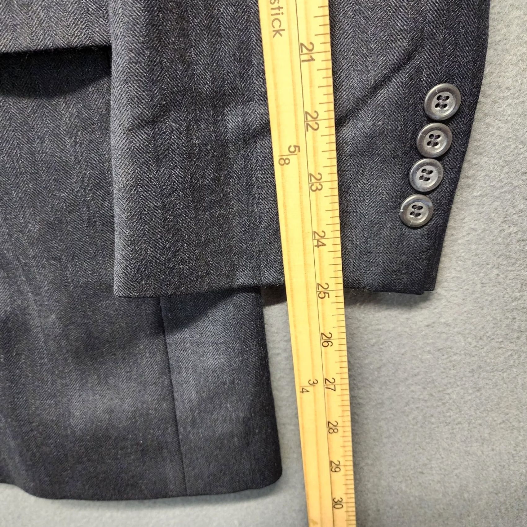 Jos. A. Bank Jos A. Bank Mens Suit Gordon Jacket 40L Pants 34x30 Pleated Navy Blue 100% Wool Size 40R - 7 Thumbnail