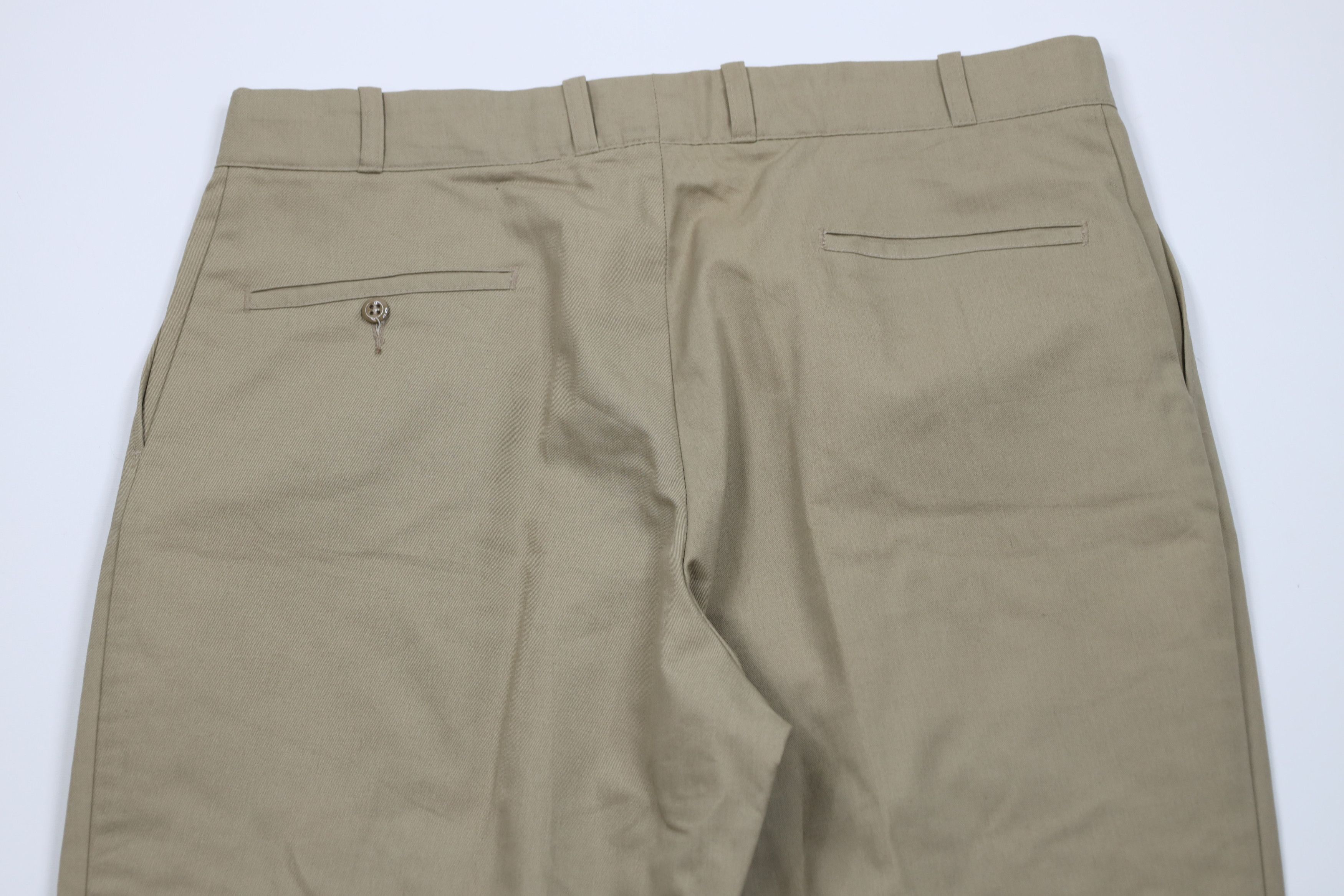Vintage Vintage 70s 80s Streetwear Wide Leg Pants Trousers Beige USA Size US 38 / EU 54 - 11 Thumbnail