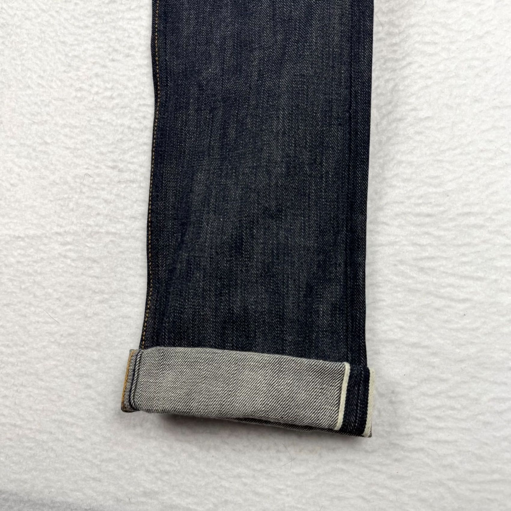 Gustin GUSTIN Jeans Slim 31 32 Inseam Button Fly Raw Hem Denim Cotton 5-Pocket Men Blue EUC Size US 31 - 2 Thumbnail