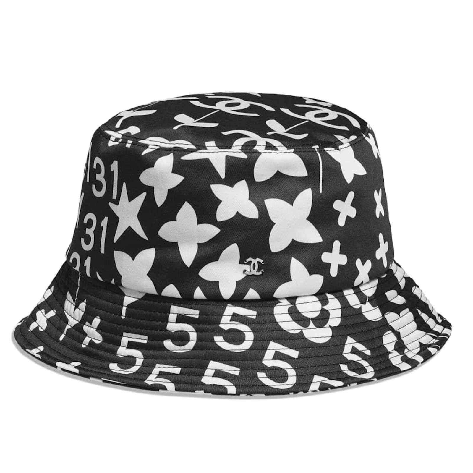 Chanel Chanel Graffiti CC Silver Logo Sun Cloche Bucket Hat L Large Size ONE SIZE - 1 Thumbnail