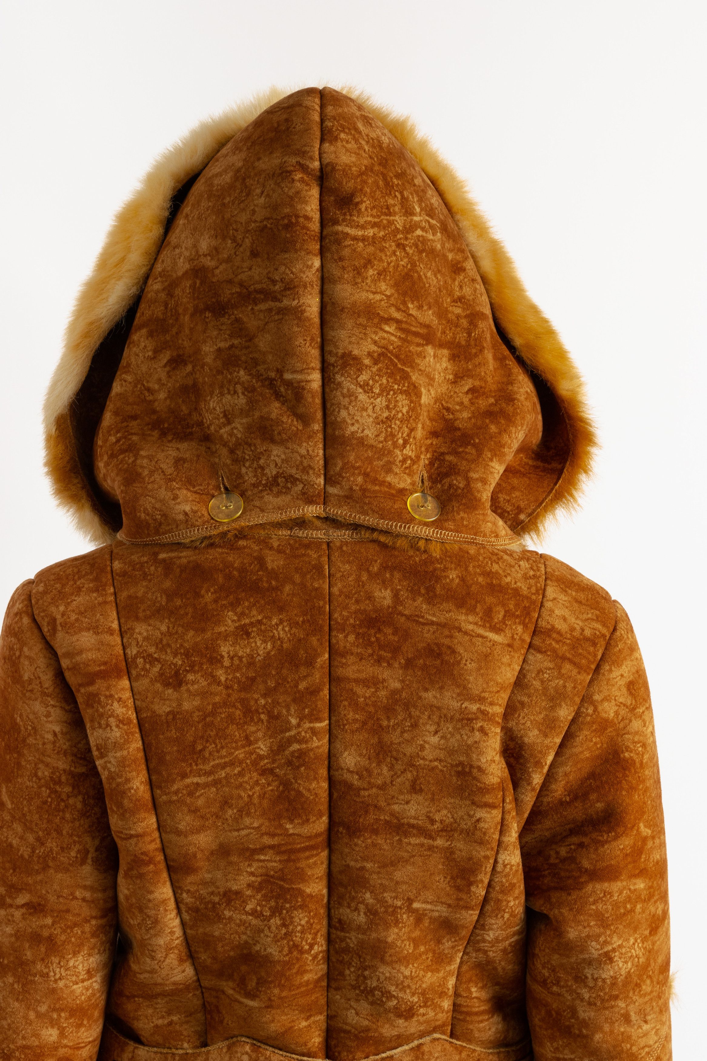 Vintage Vintage Vegan Suede Sheepskin Leather Shearling 8691 Size M / US 6-8 / IT 42-44 - 8 Thumbnail