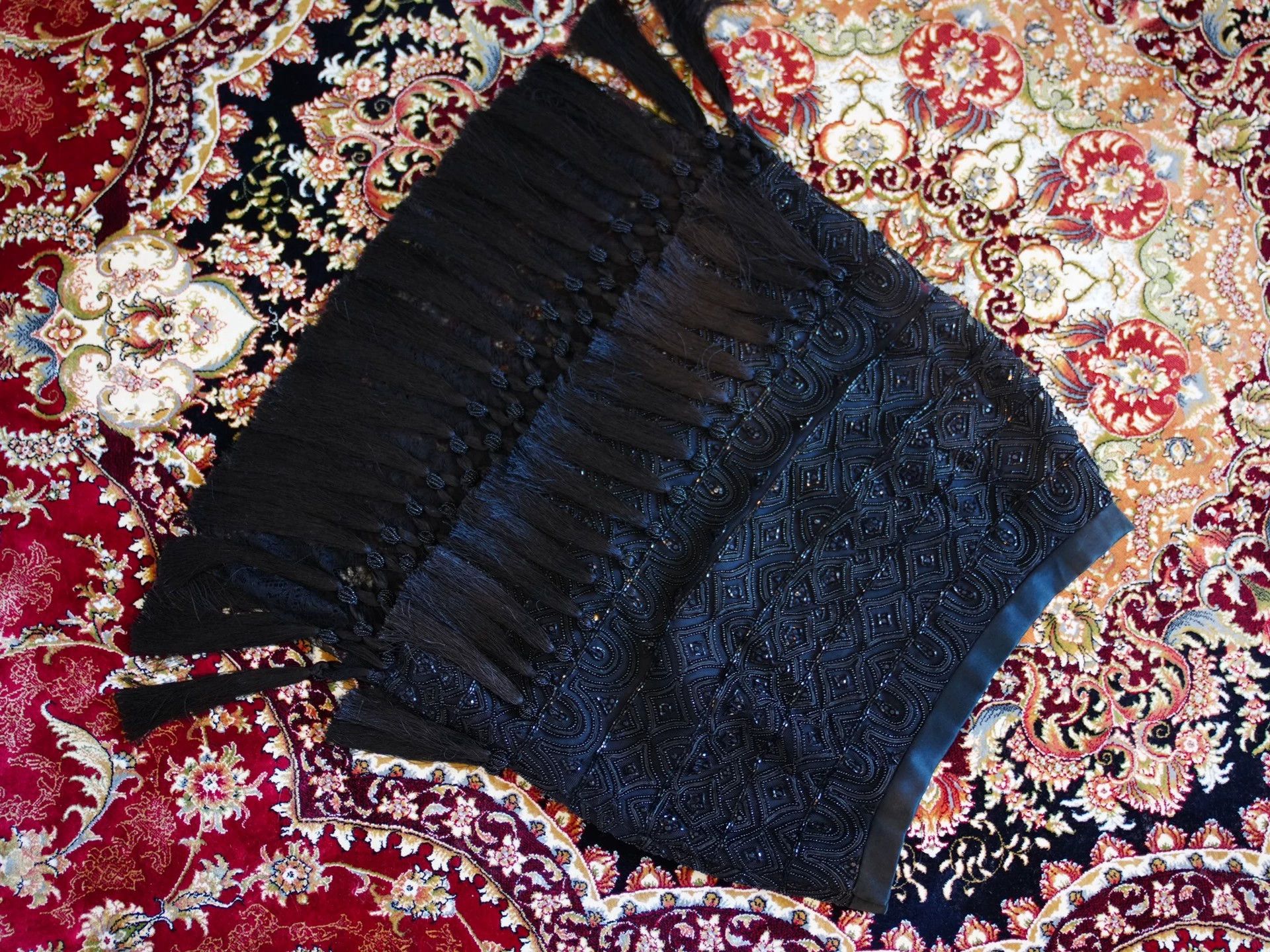 Oscar De La Renta Oscar de la Renta 90s Rena Beaded Lace Tassel Skirt XL Size 30" / US 8 / IT 44 - 7 Thumbnail