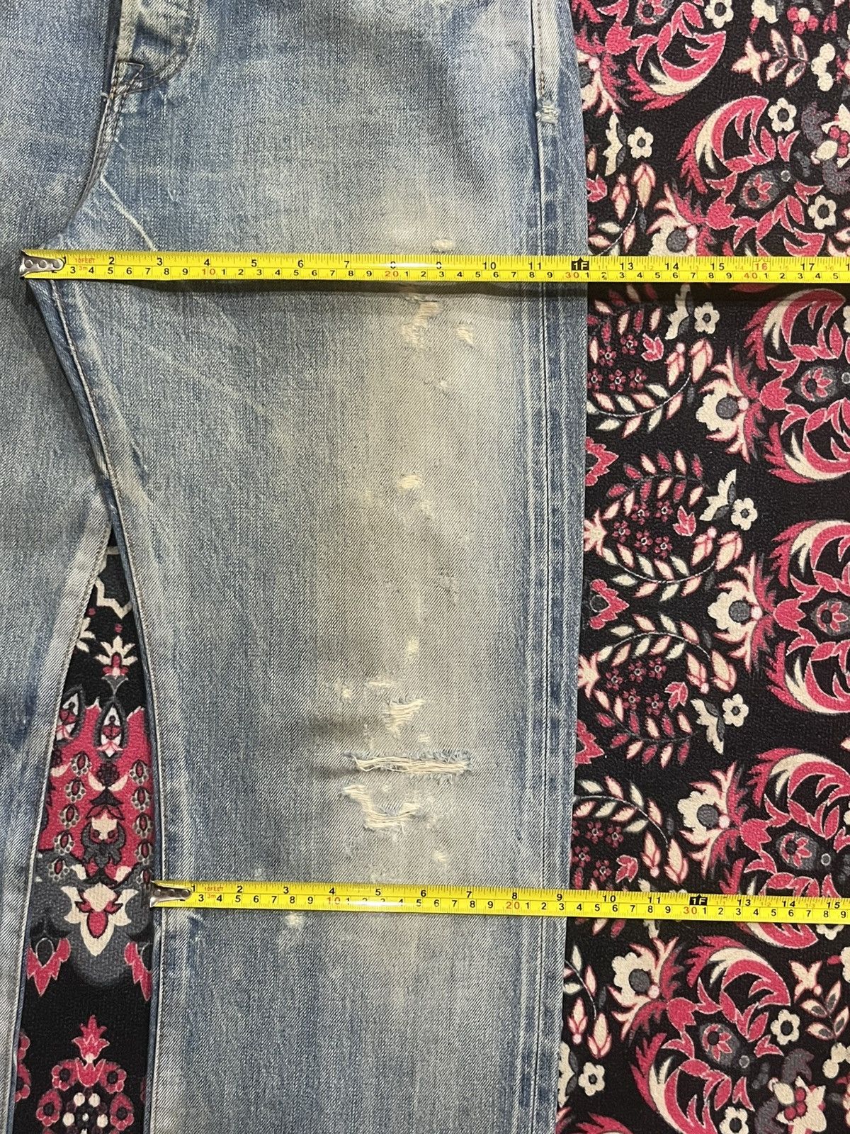 Chimala Japanese Brand Chimala Blue Washed Distressed Selvedge Jeans Size US 29 - 18 Thumbnail