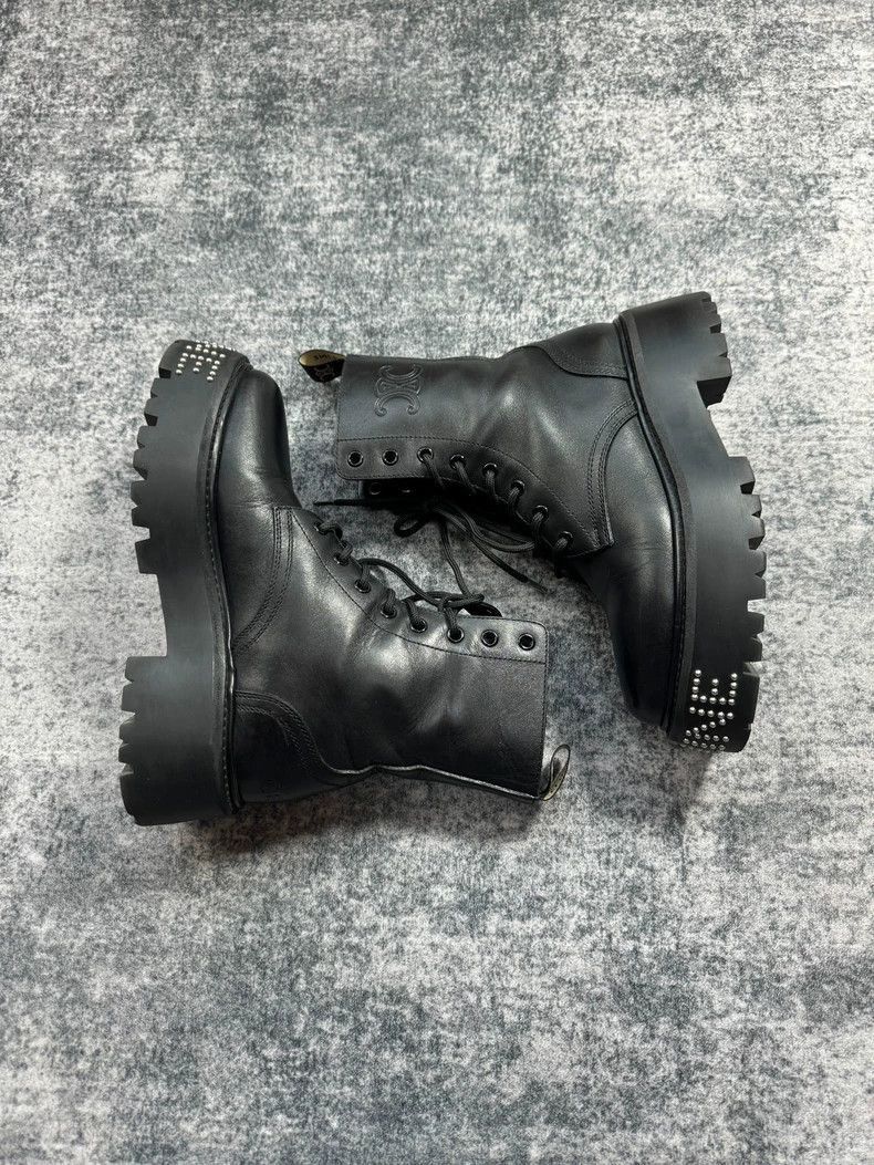 Celine Celine Black Studded Logo Women's Boots Size US 6 / EU 39 - 3 Thumbnail