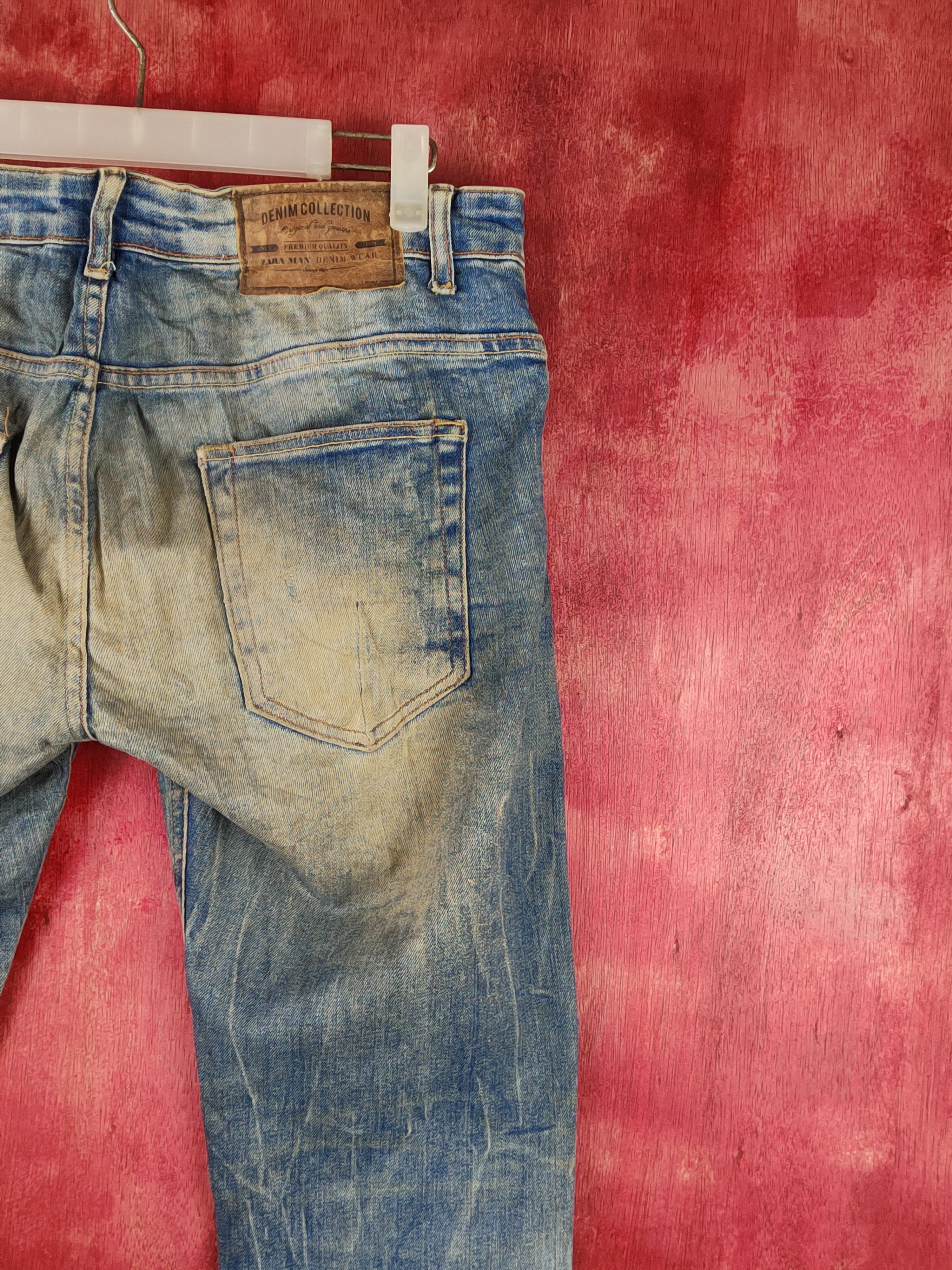 Japanese Brand Zara Man vintage Blue Faded Distressed jeans Denim #S1532 Size US 31 - 13 Thumbnail