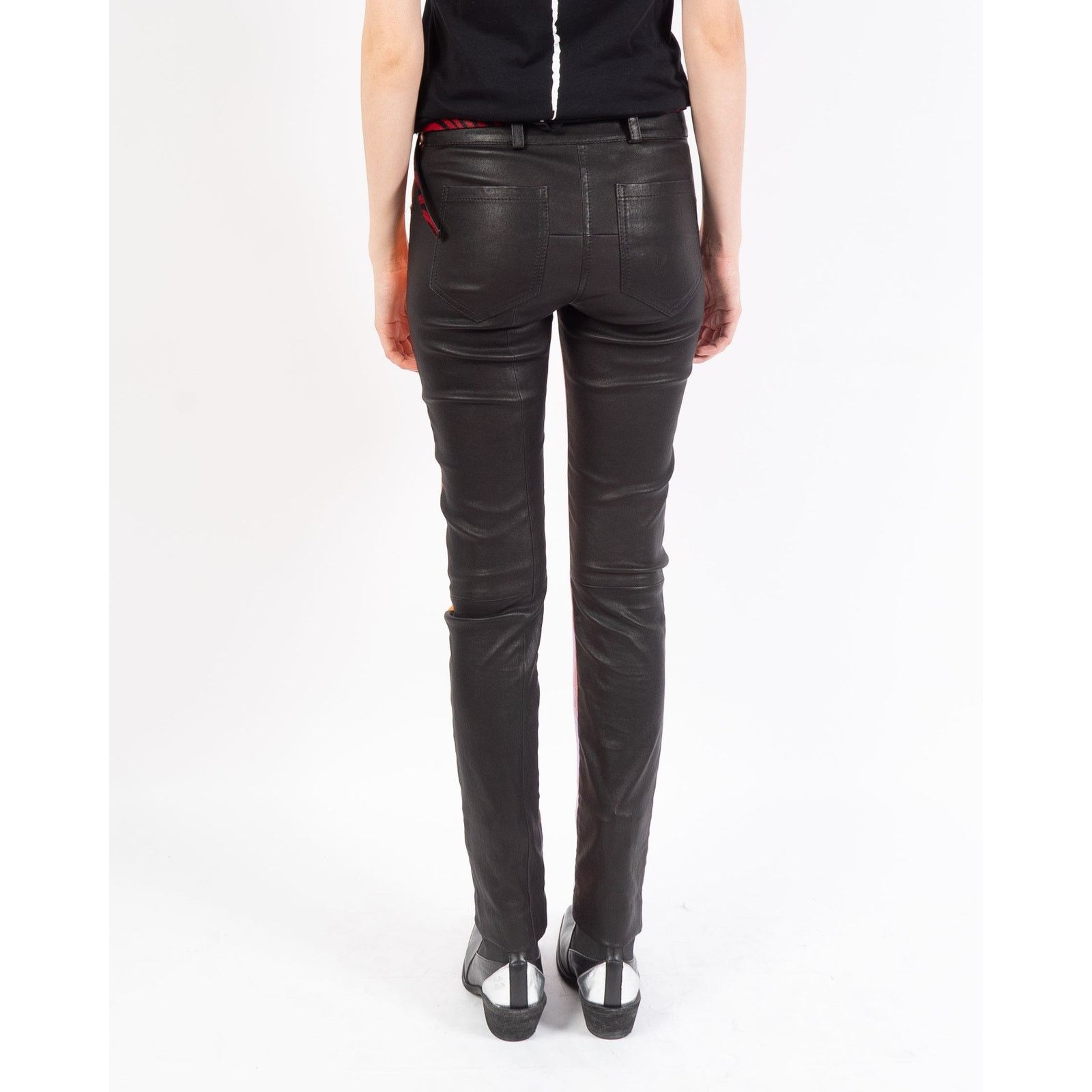 Haider Ackermann SS17 Tricolor Leather Skinny Trousers Size 26" / US 2 / IT 38 - 7 Thumbnail