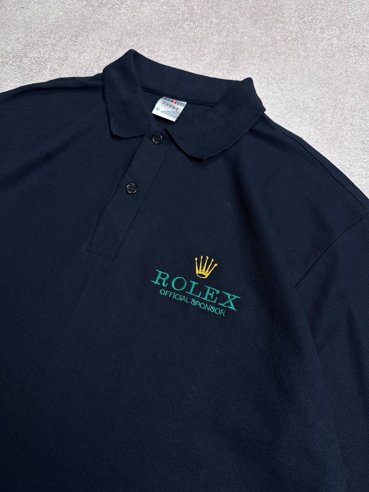 Rolex Vintage 90s Rolex Y2K Old Money Polo Shirt M Size US M / EU 48-50 / 2 - 3 Thumbnail