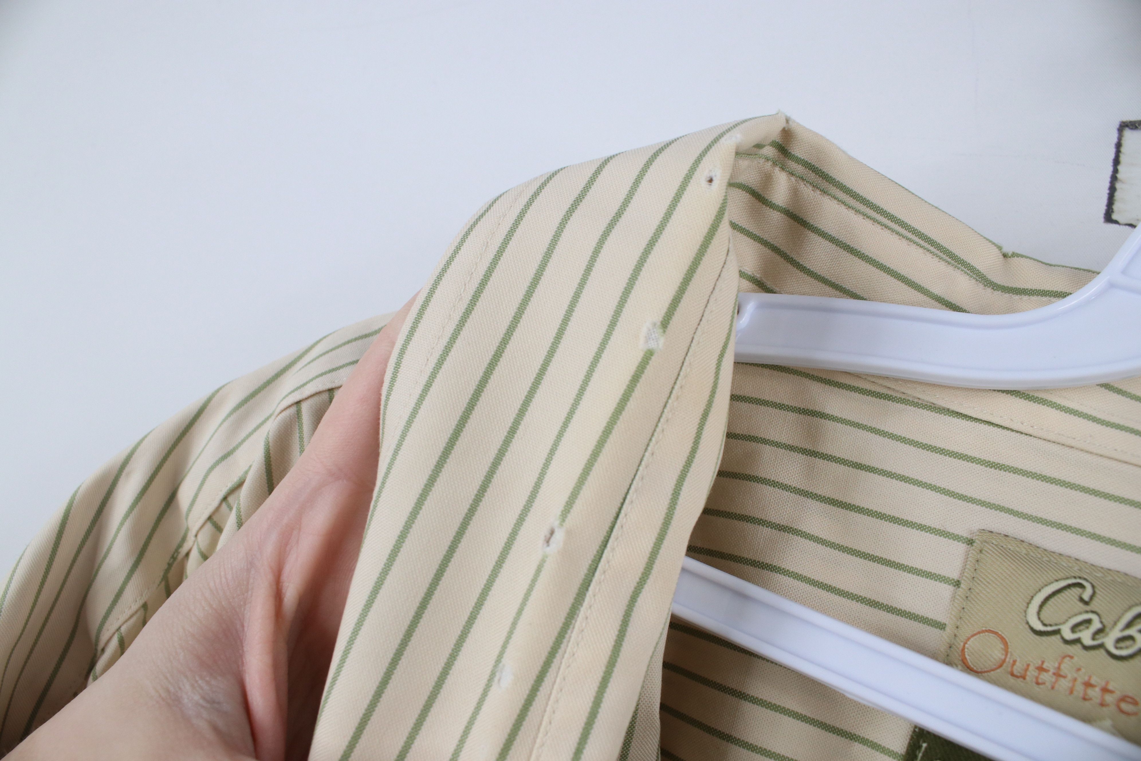 Cabelas × Vintage Vintage Cabelas Pinstriped Collared Button Down Shirt Cotton Size US XXL / EU 58 / 5 - 8 Thumbnail