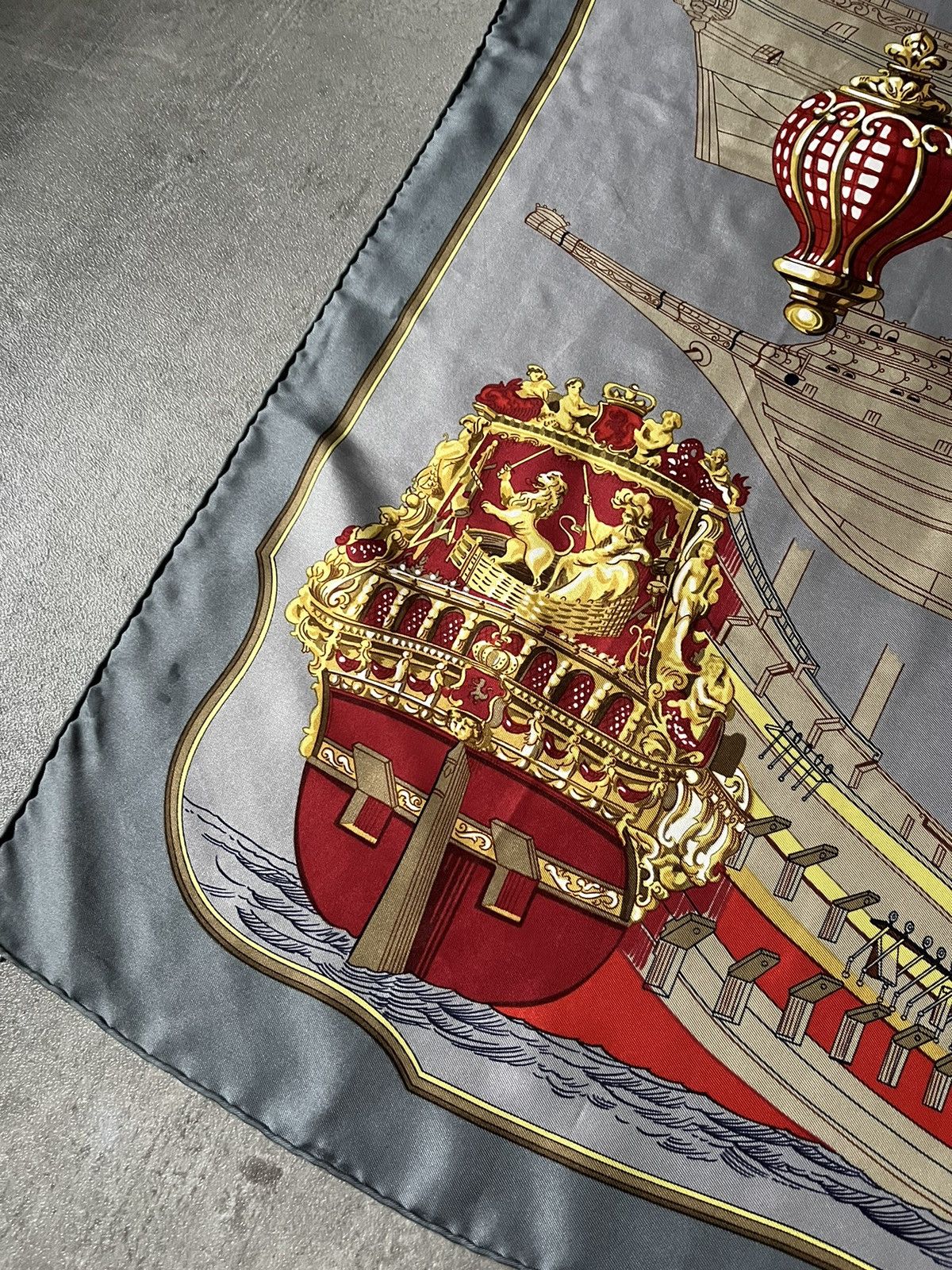 Hermes Hermes silk scarf Grande Marine Marie-Francoise Heron 1979 Size ONE SIZE - 2 Thumbnail