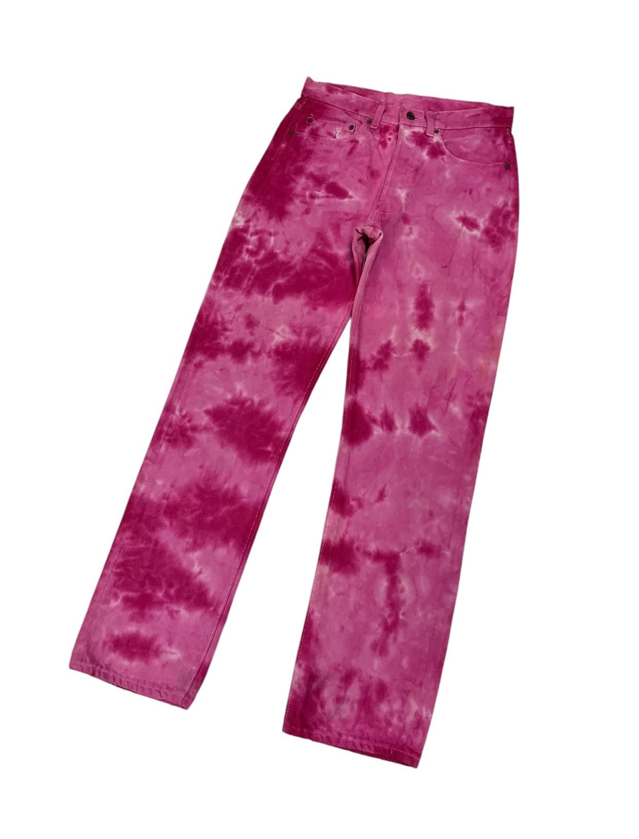 Levi's × Levi's Vintage Clothing Levis 501 Tie Dye Pink Slim Fits Size US 30 / EU 46 - 1 Thumbnail