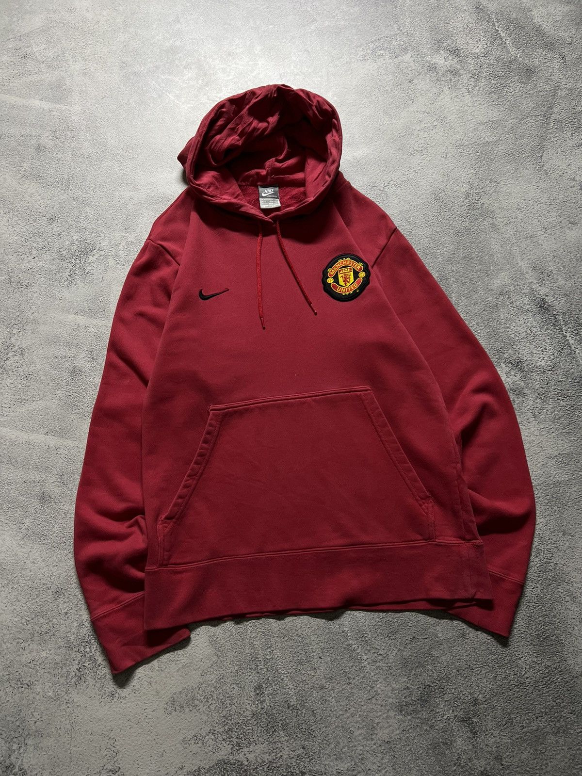 Nike × Vintage Vintage Y2k Nike ❤️ Manchester United Mini Swoosh Hoodie 00’s Size US S / EU 44-46 / 1 - 5 Thumbnail